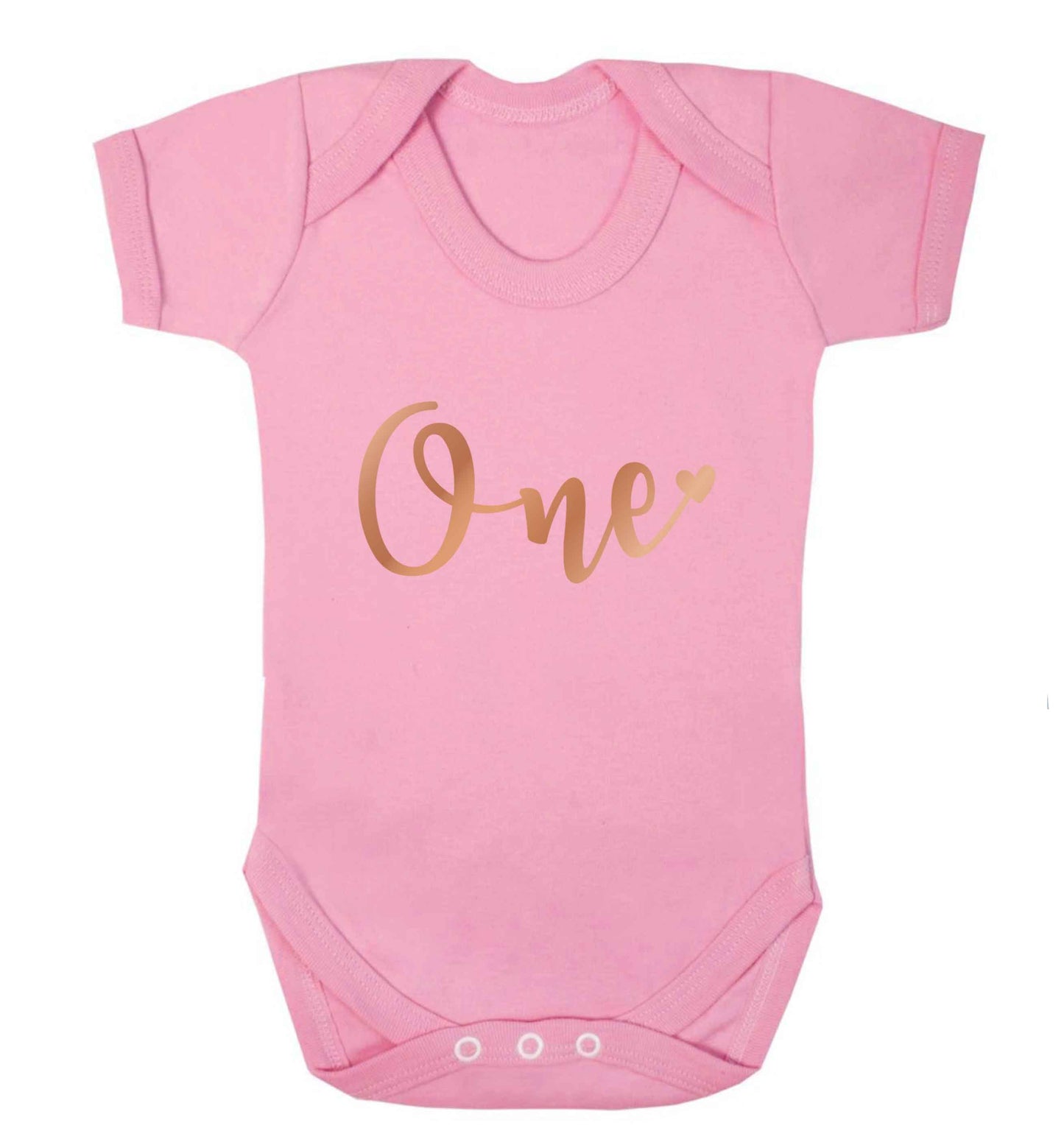Rose Gold One baby vest pale pink 18-24 months