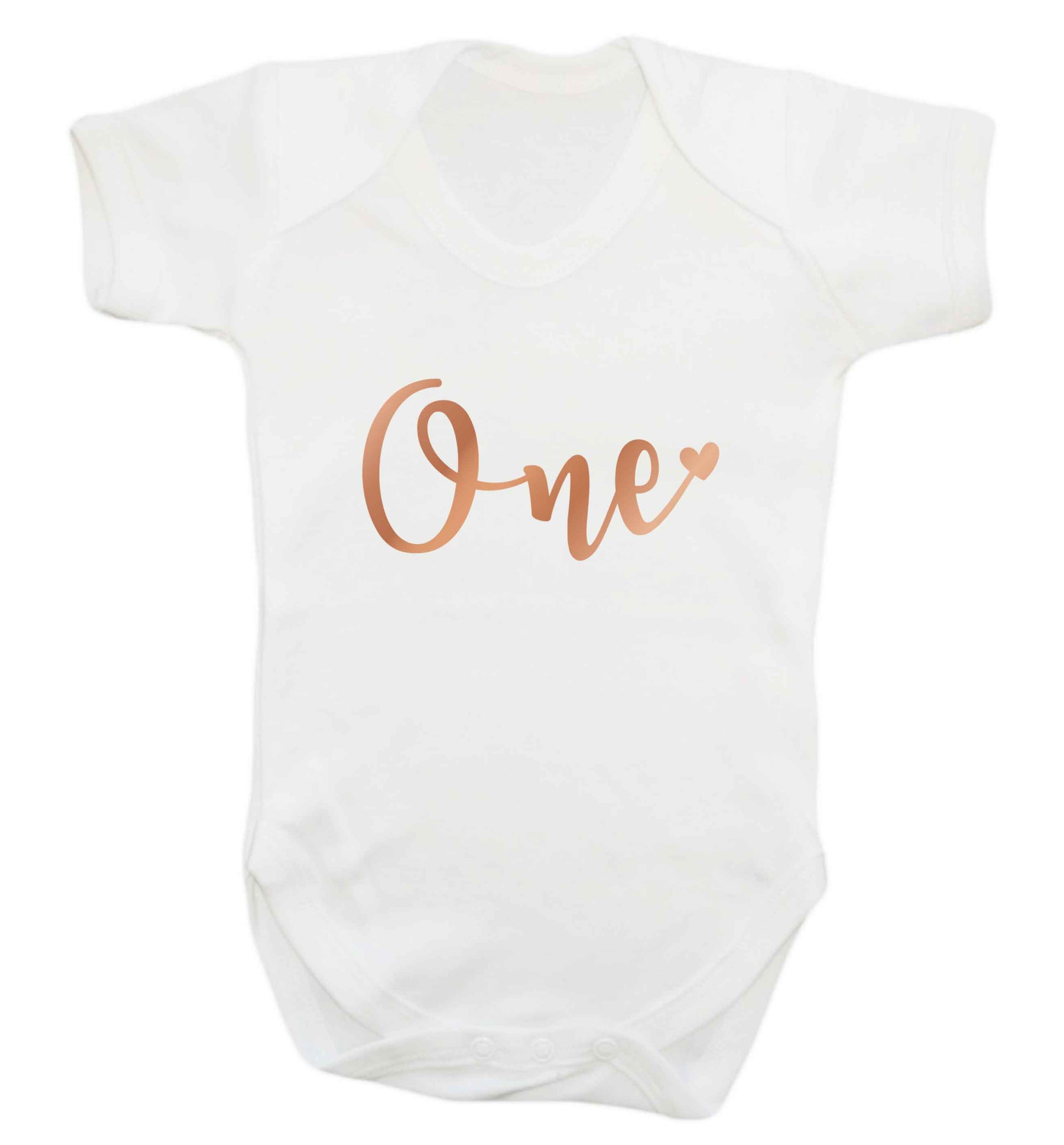 Rose Gold One baby vest white 18-24 months