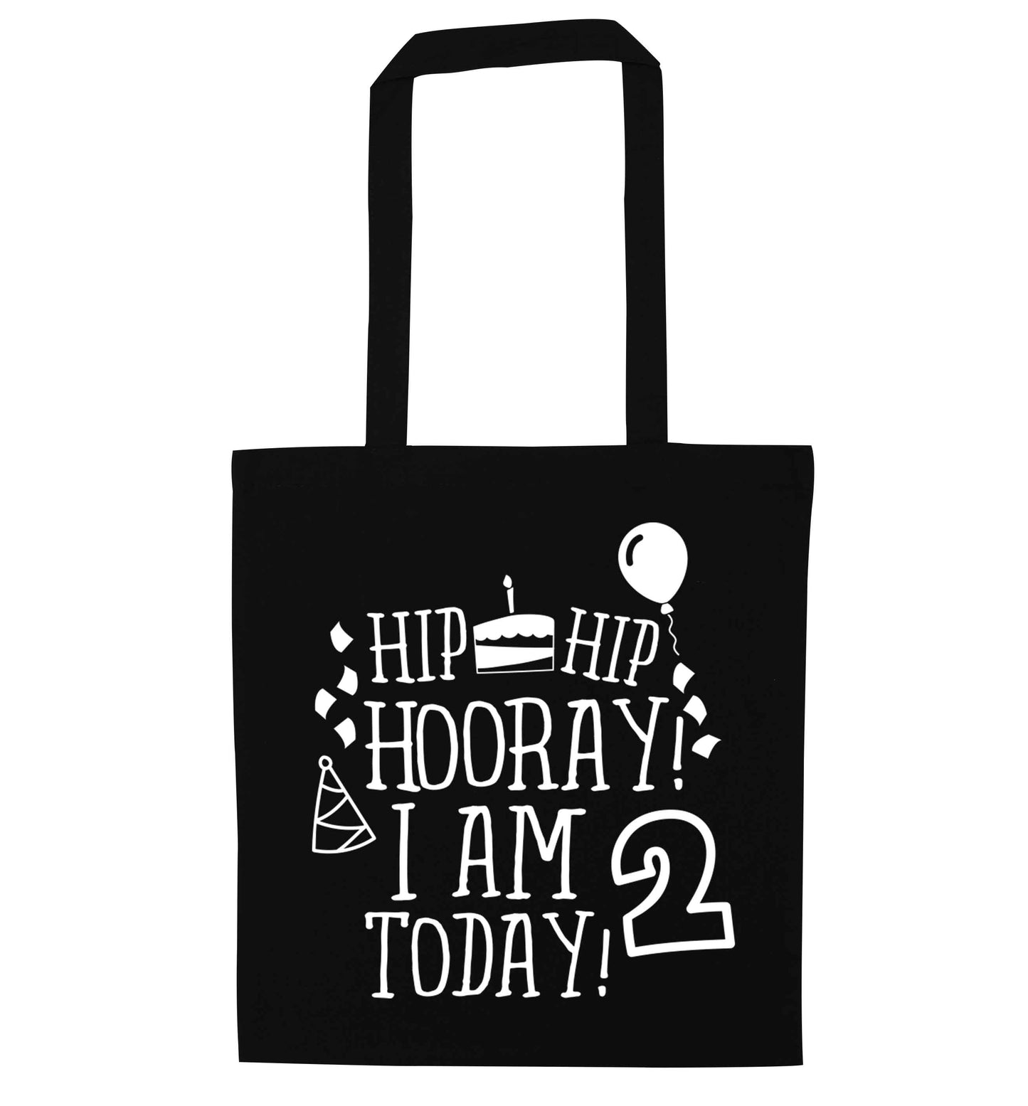 I'm 2 Today black tote bag