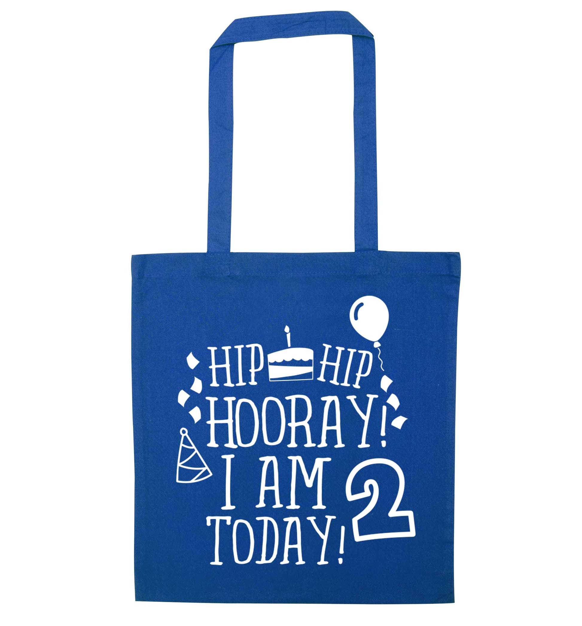 I'm 2 Today blue tote bag