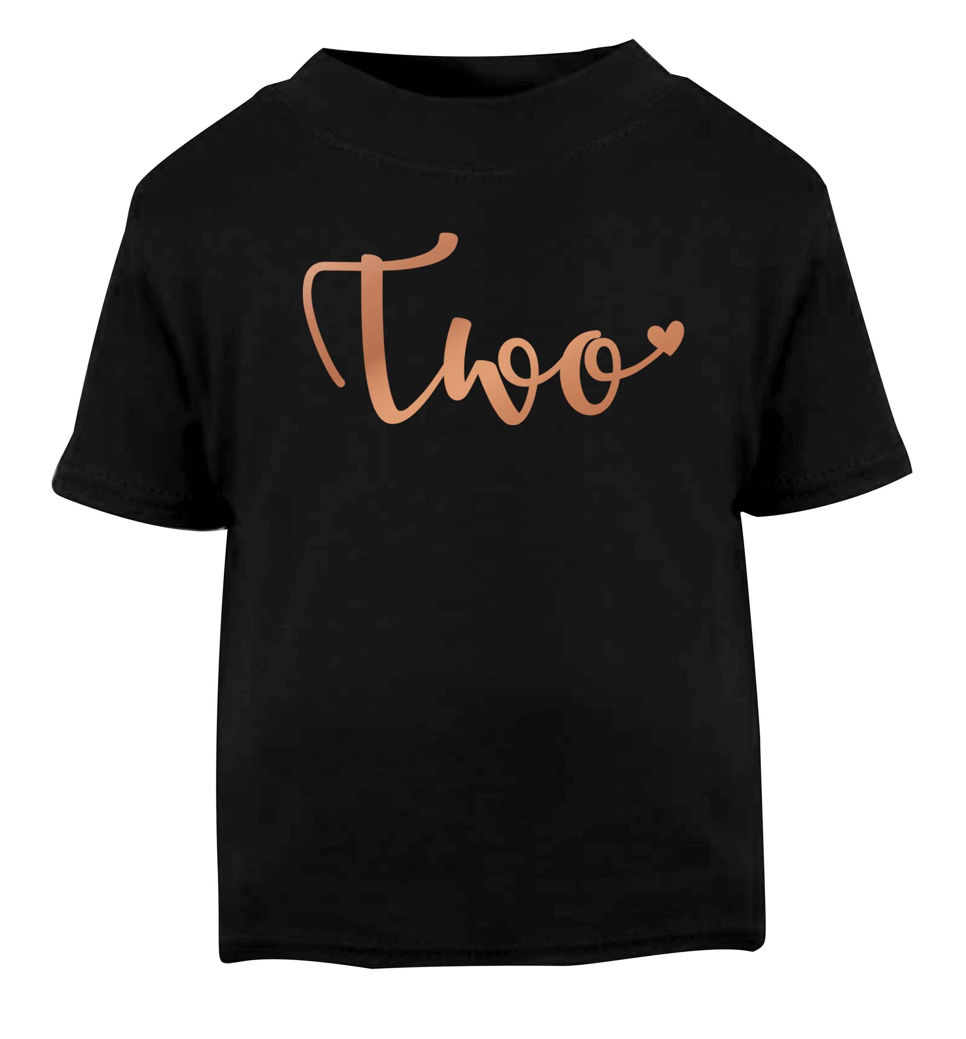 Two rose gold Black baby toddler Tshirt 2 years