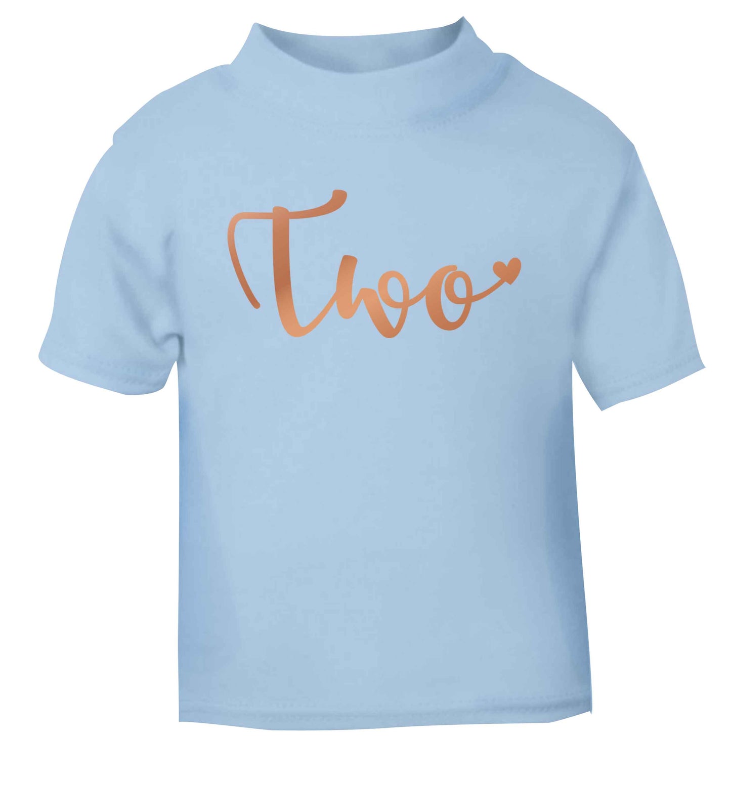 Two rose gold light blue baby toddler Tshirt 2 Years