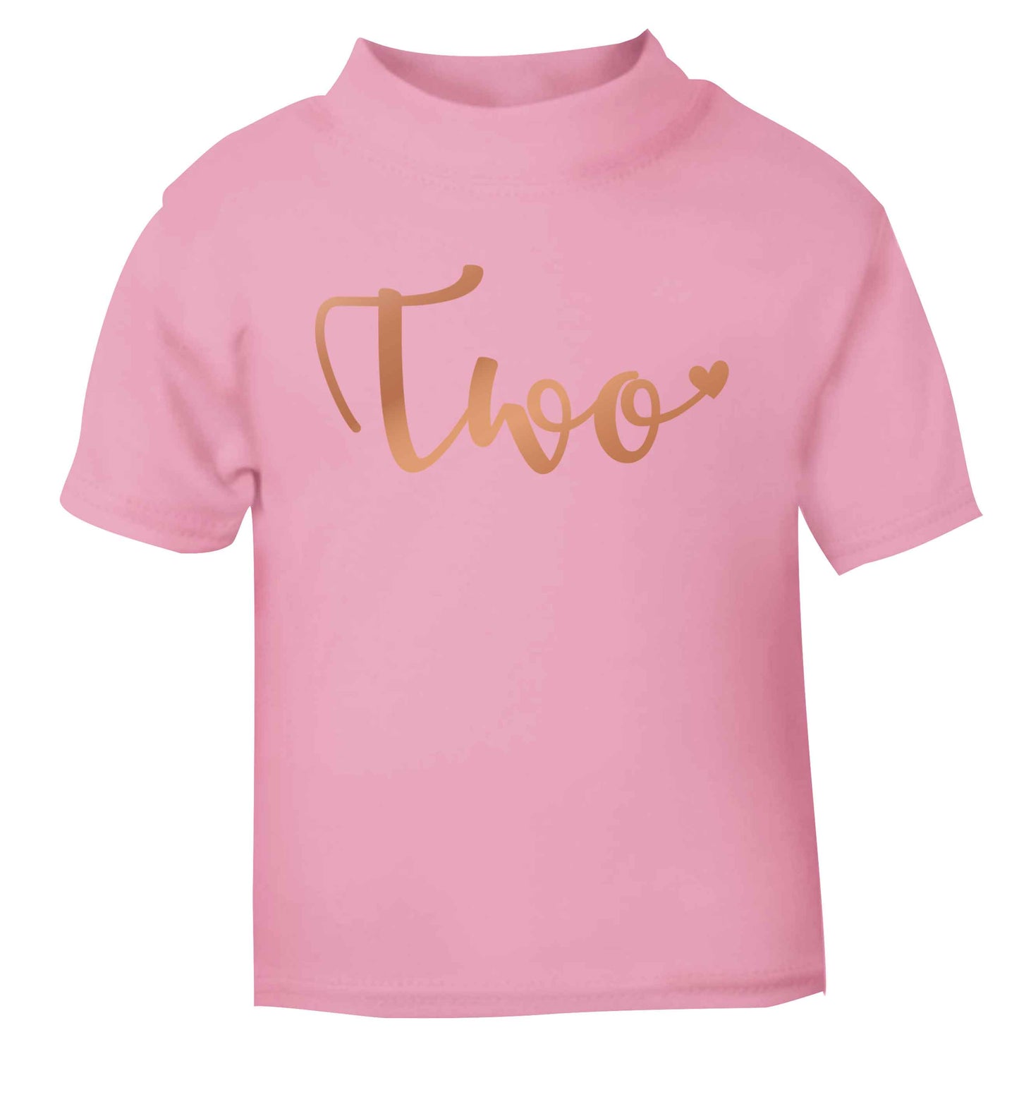 Two rose gold light pink baby toddler Tshirt 2 Years