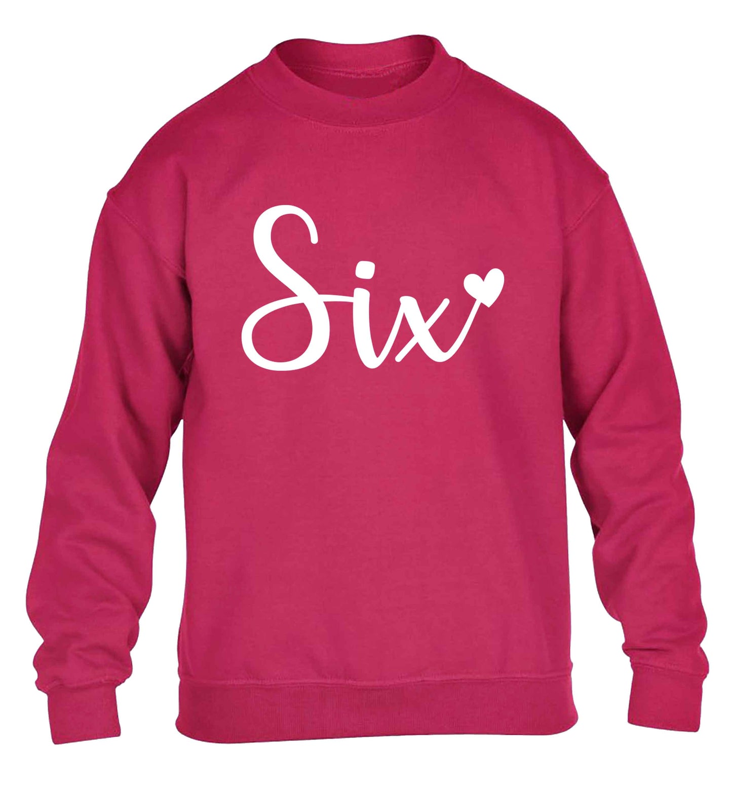 Six and heart! children's pink sweater 12-13 Years