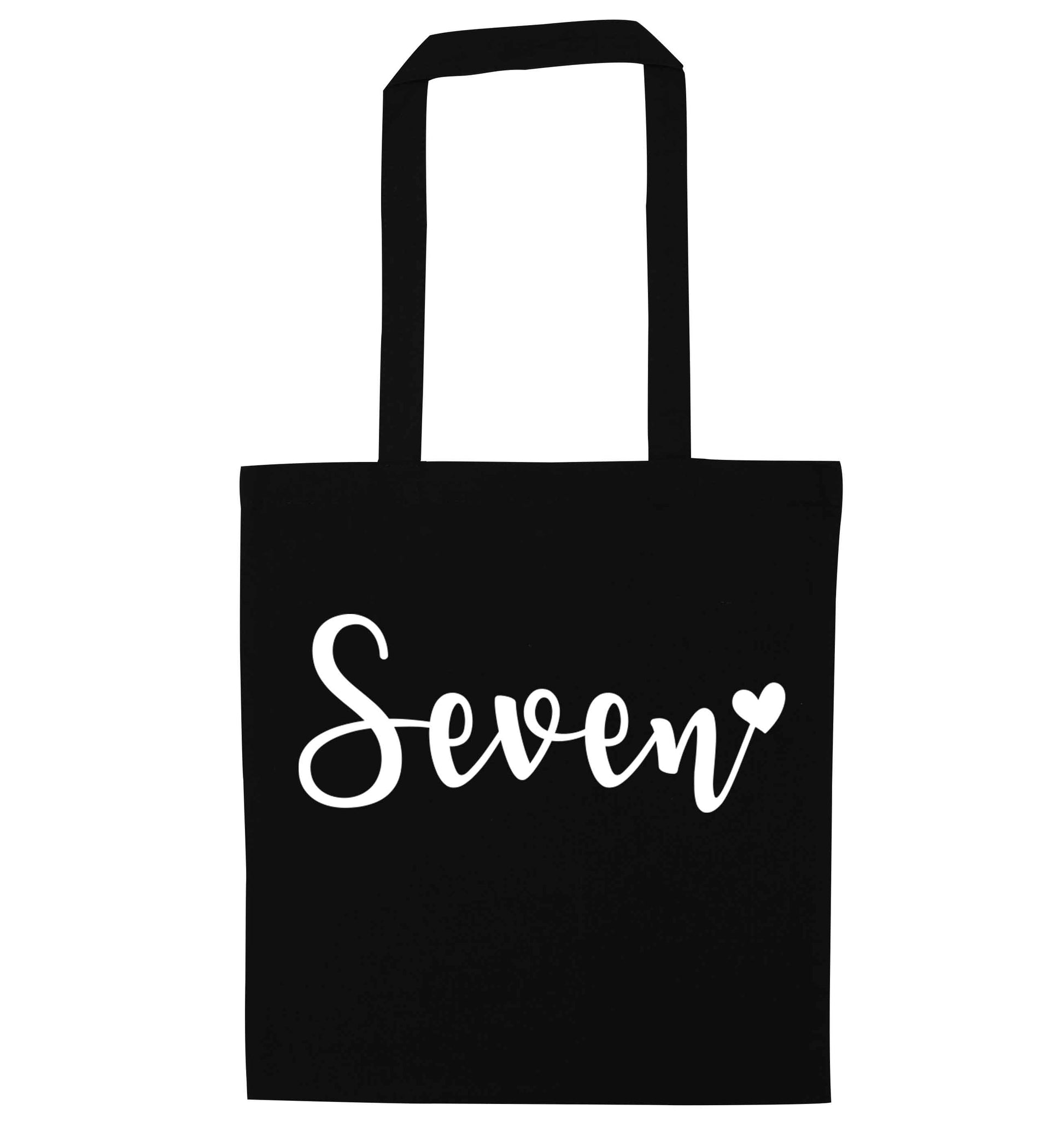 Seven and heart black tote bag