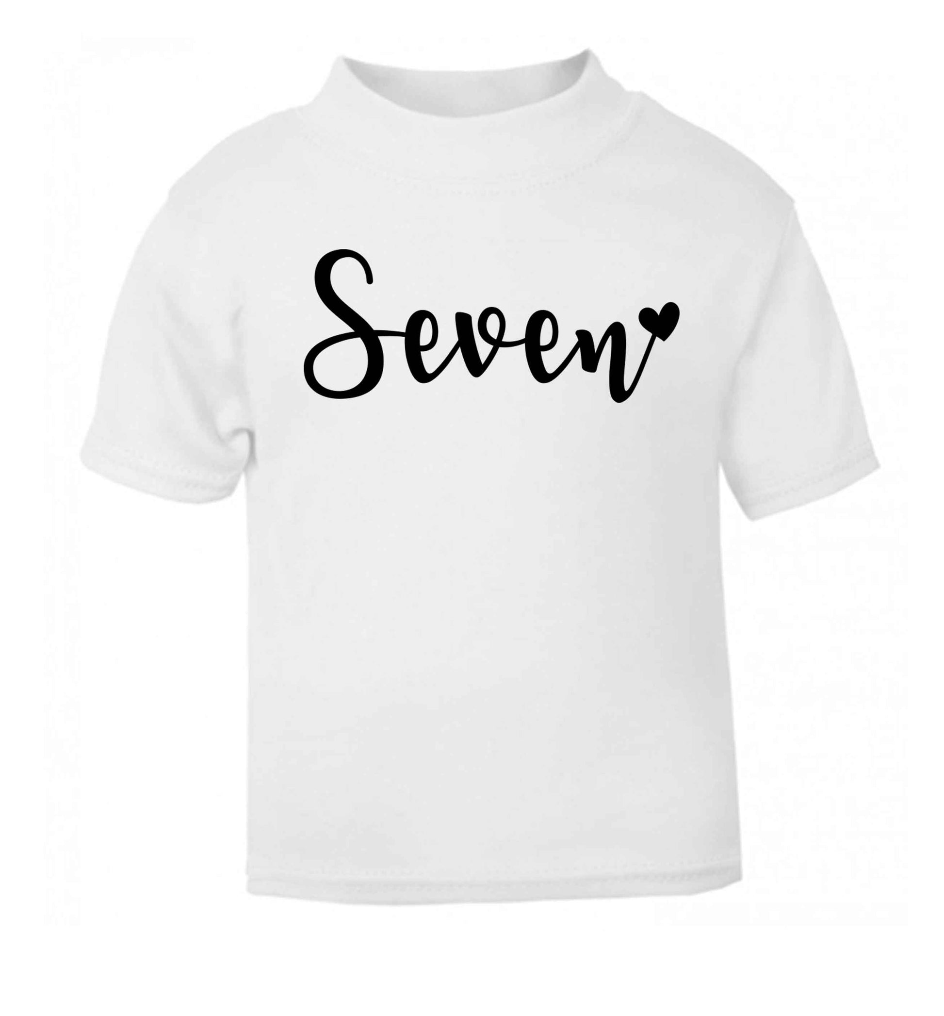 Seven and heart white baby toddler Tshirt 2 Years