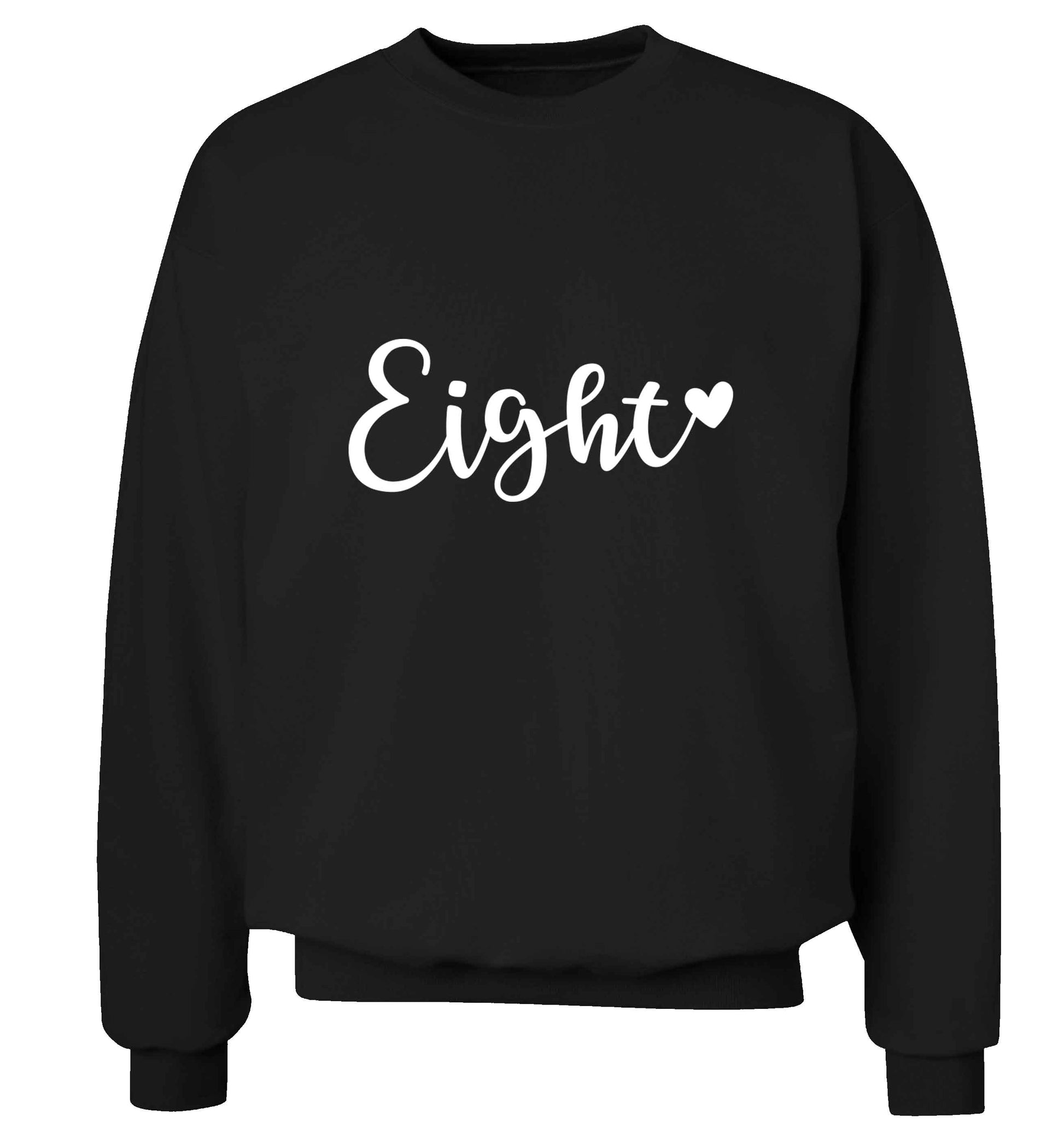 Eight and heart adult's unisex black sweater 2XL