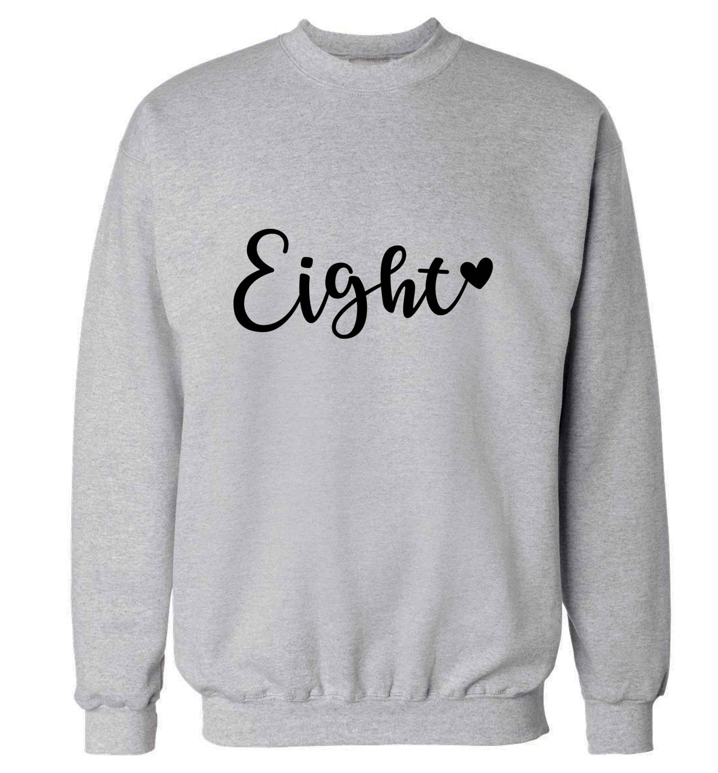 Eight and heart adult's unisex grey sweater 2XL