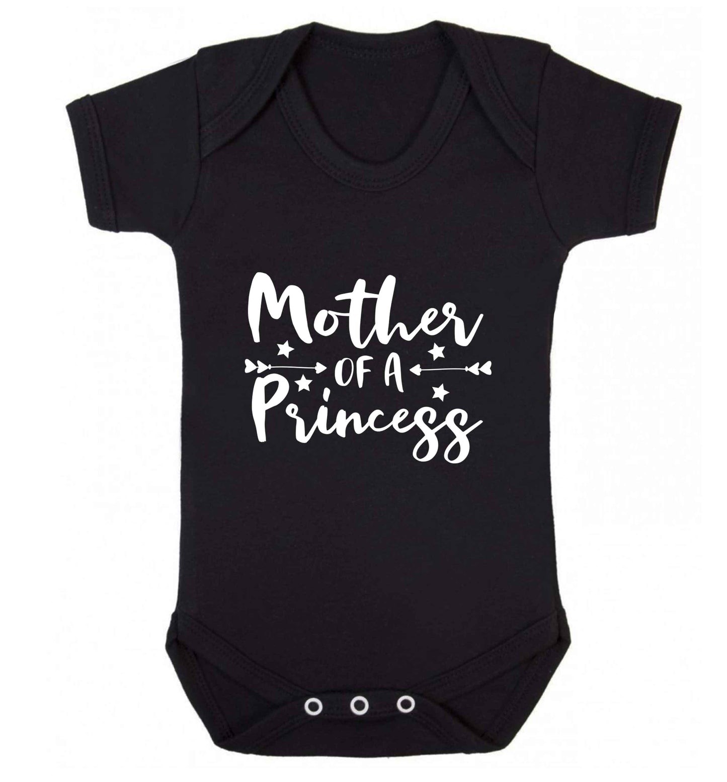 Mother of a princess baby vest black 18-24 months