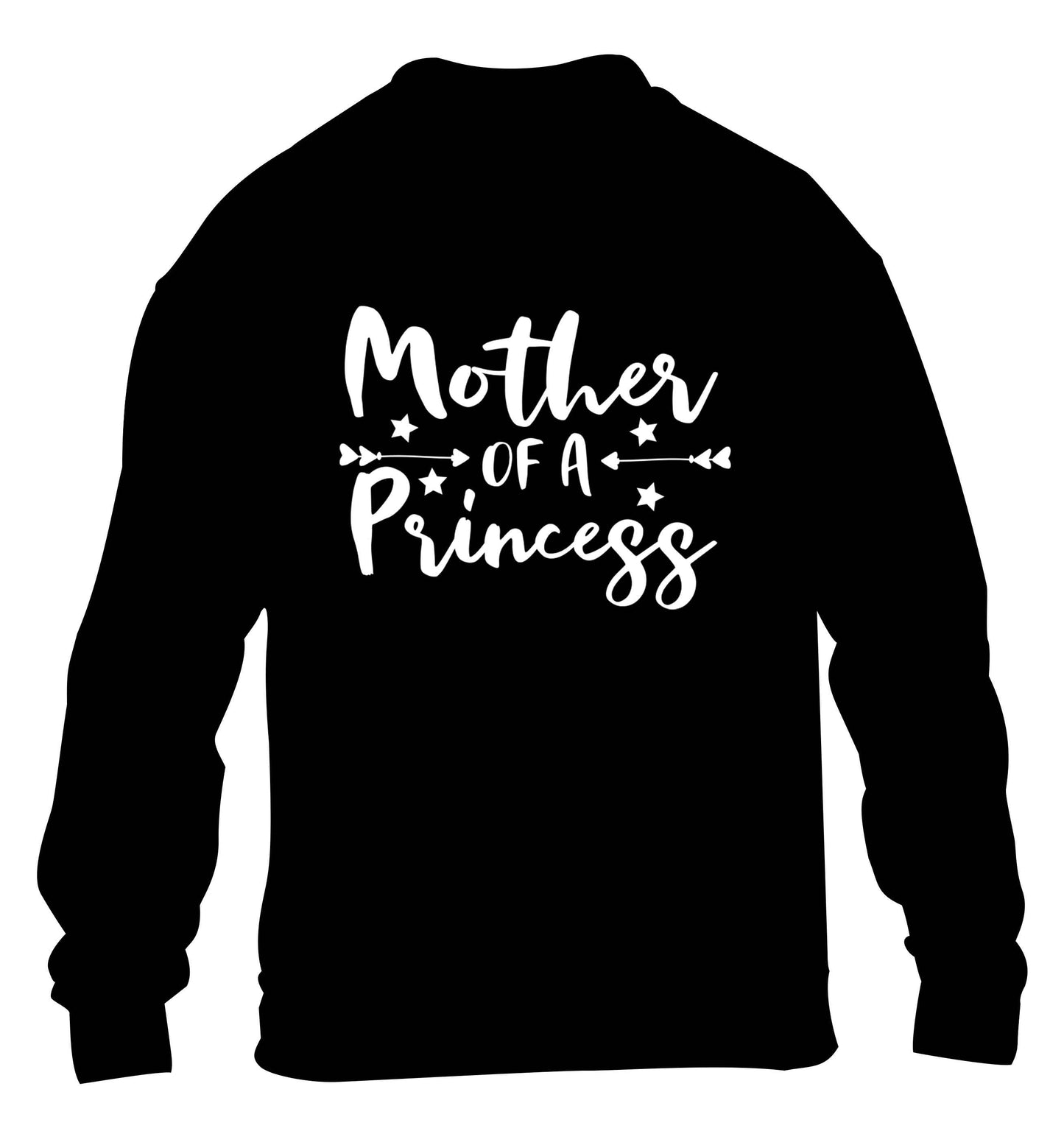Mother of a princess children's black sweater 12-13 Years