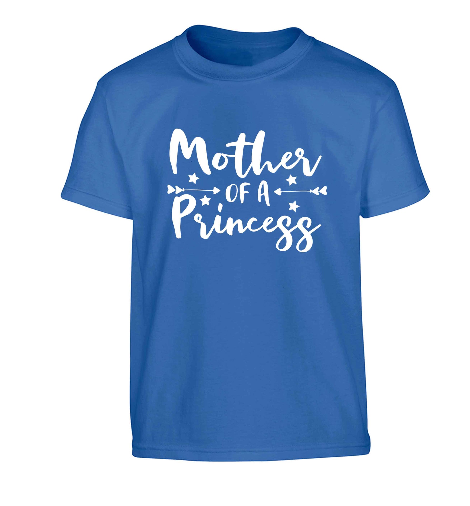 Mother of a princess Children's blue Tshirt 12-13 Years