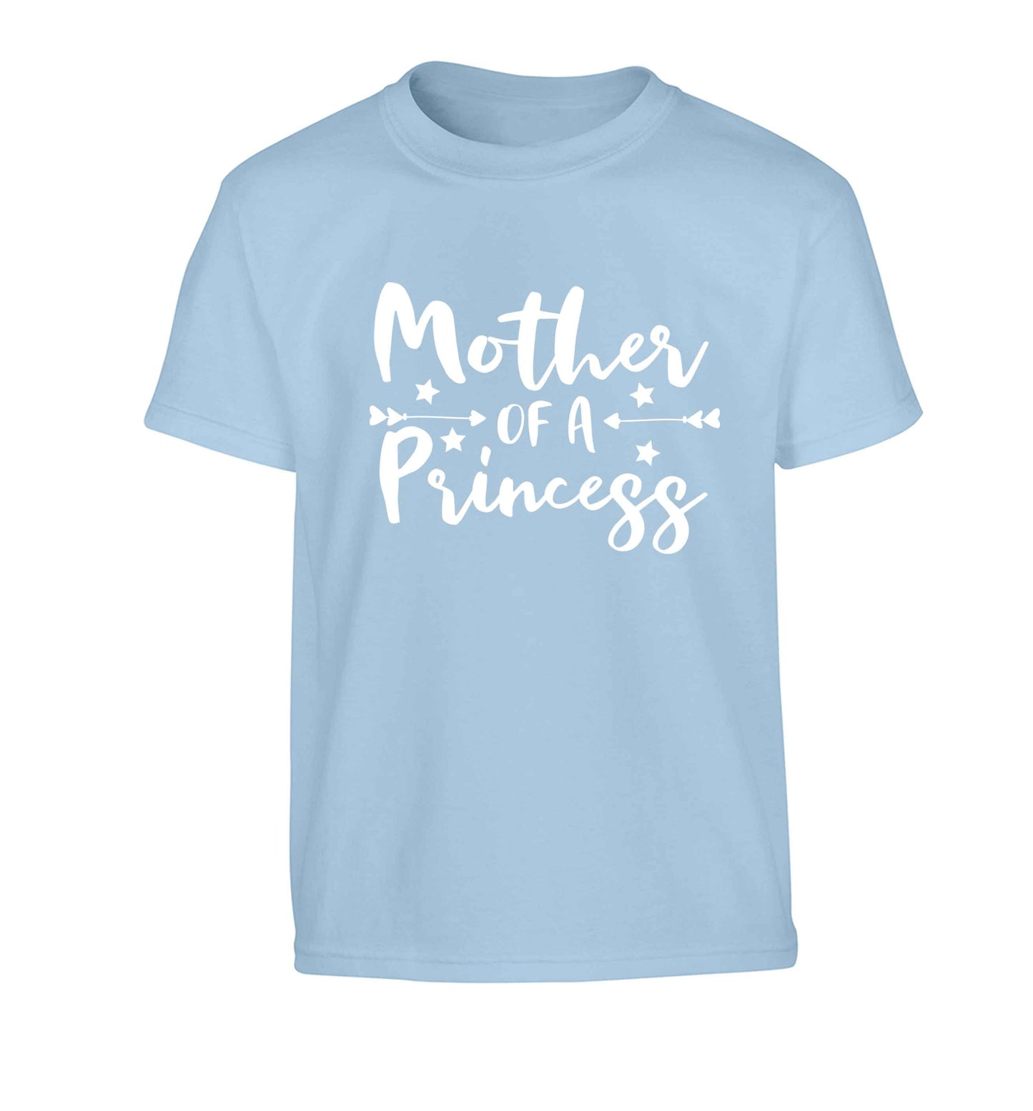 Mother of a princess Children's light blue Tshirt 12-13 Years