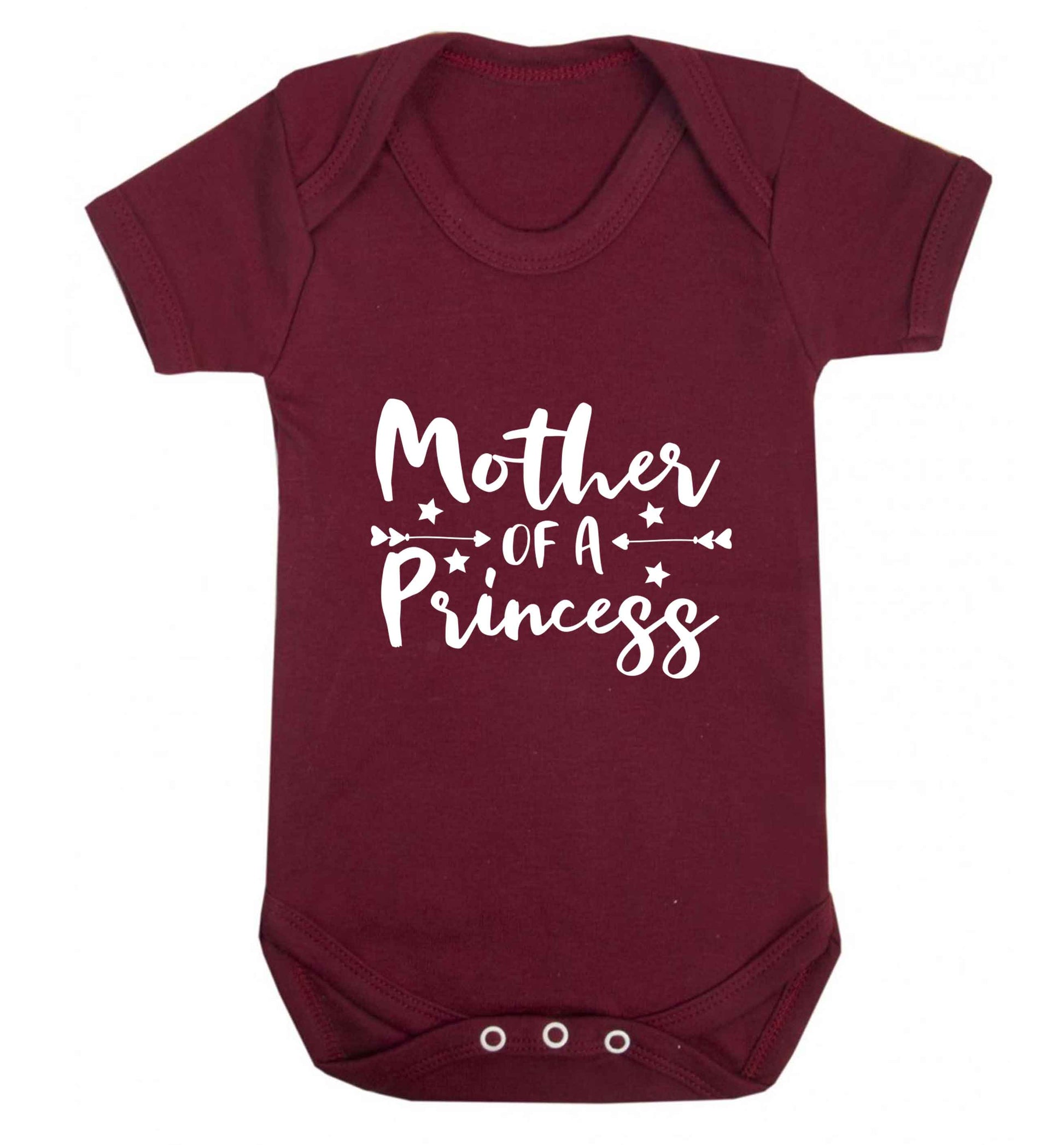 Mother of a princess baby vest maroon 18-24 months