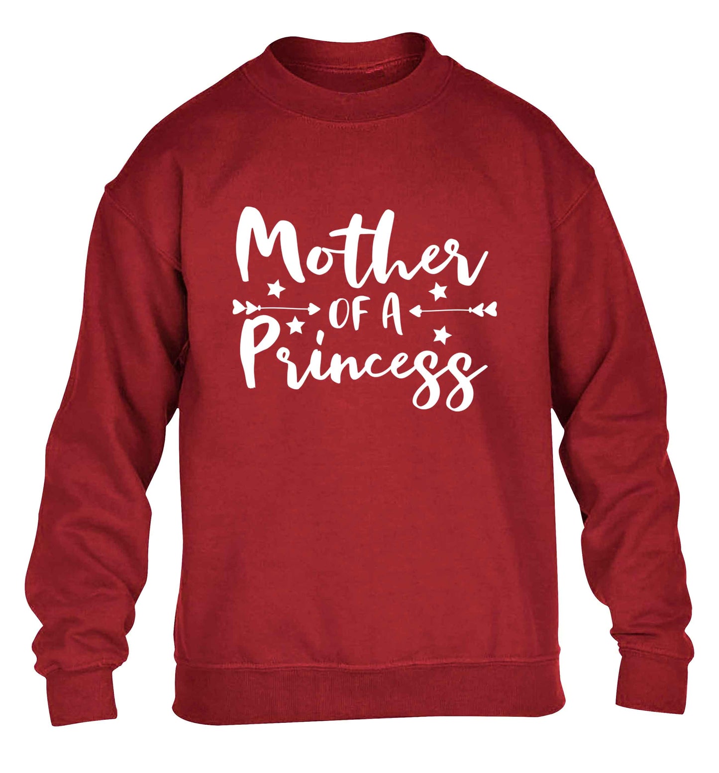 Mother of a princess children's grey sweater 12-13 Years