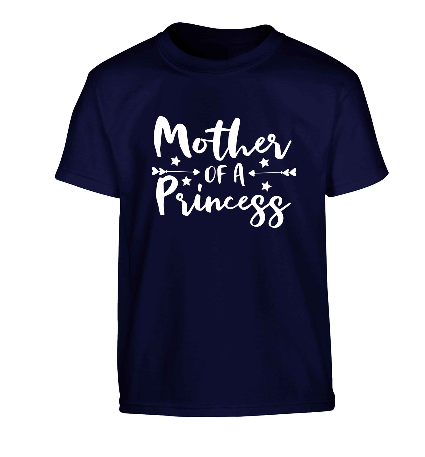 Mother of a princess Children's navy Tshirt 12-13 Years