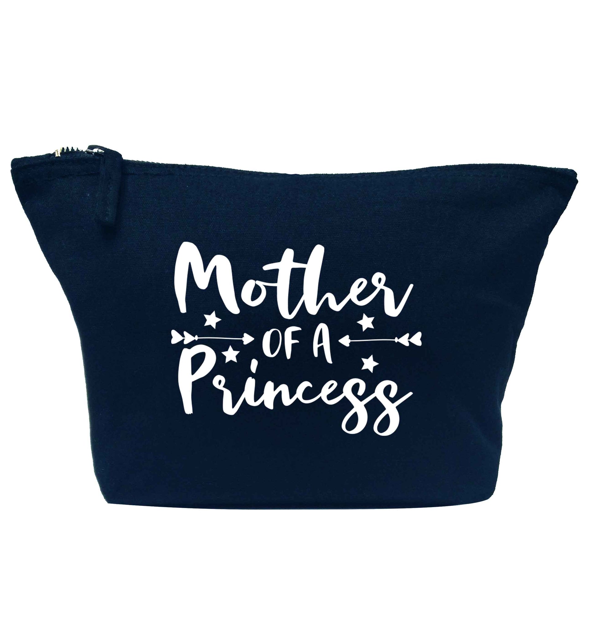 Mother of a princess navy makeup bag