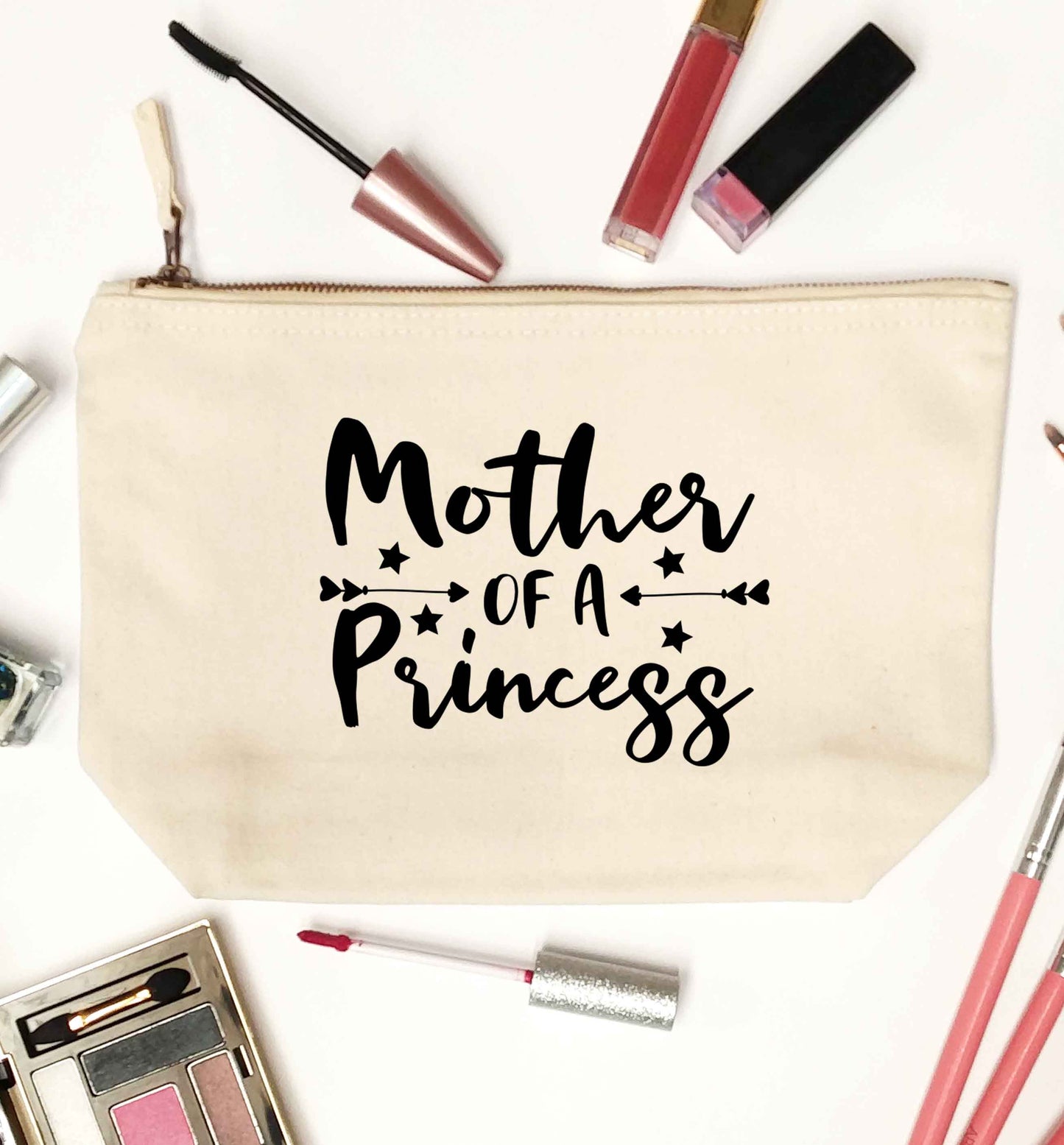 Mother of a princess natural makeup bag