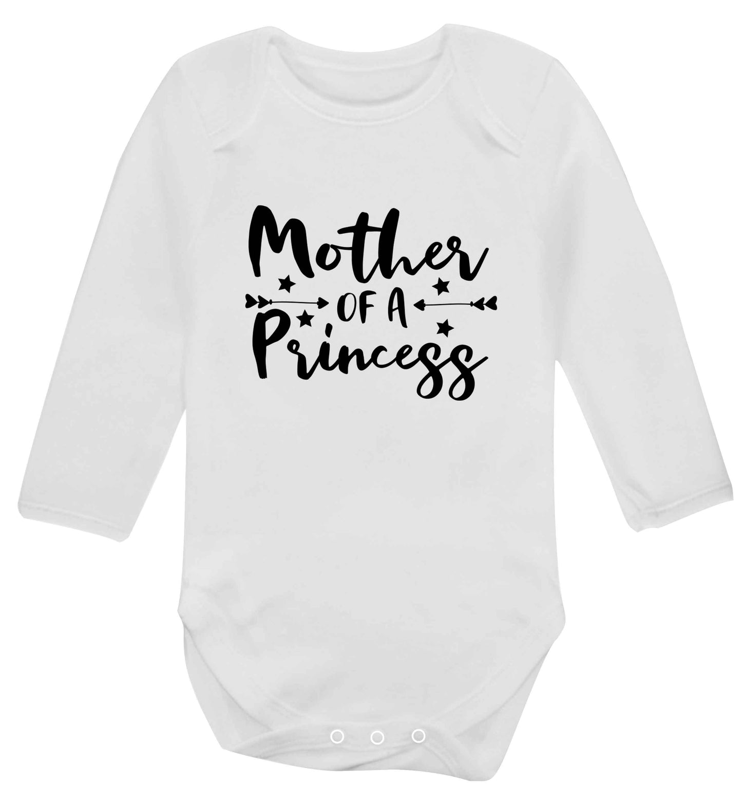 Mother of a princess baby vest long sleeved white 6-12 months