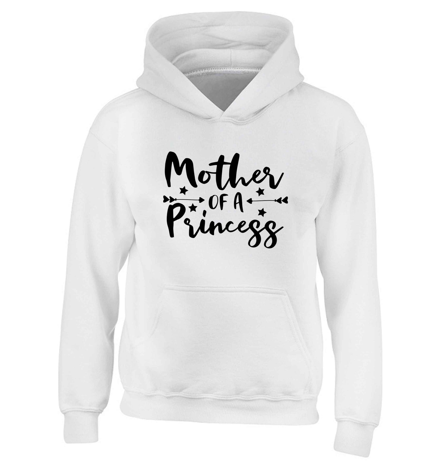 Mother of a princess children's white hoodie 12-13 Years