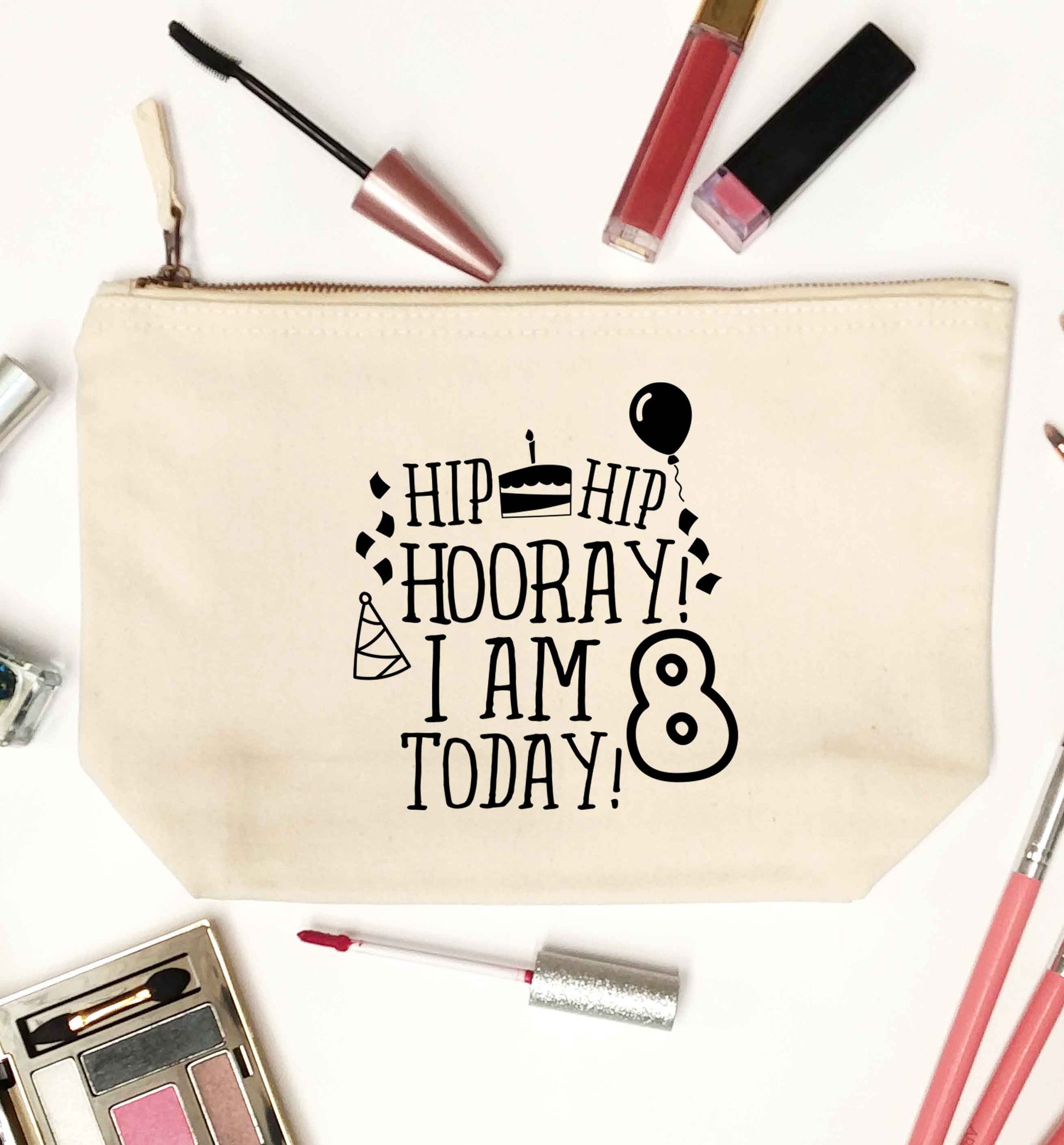 Hip hip hooray I am 8 today! natural makeup bag