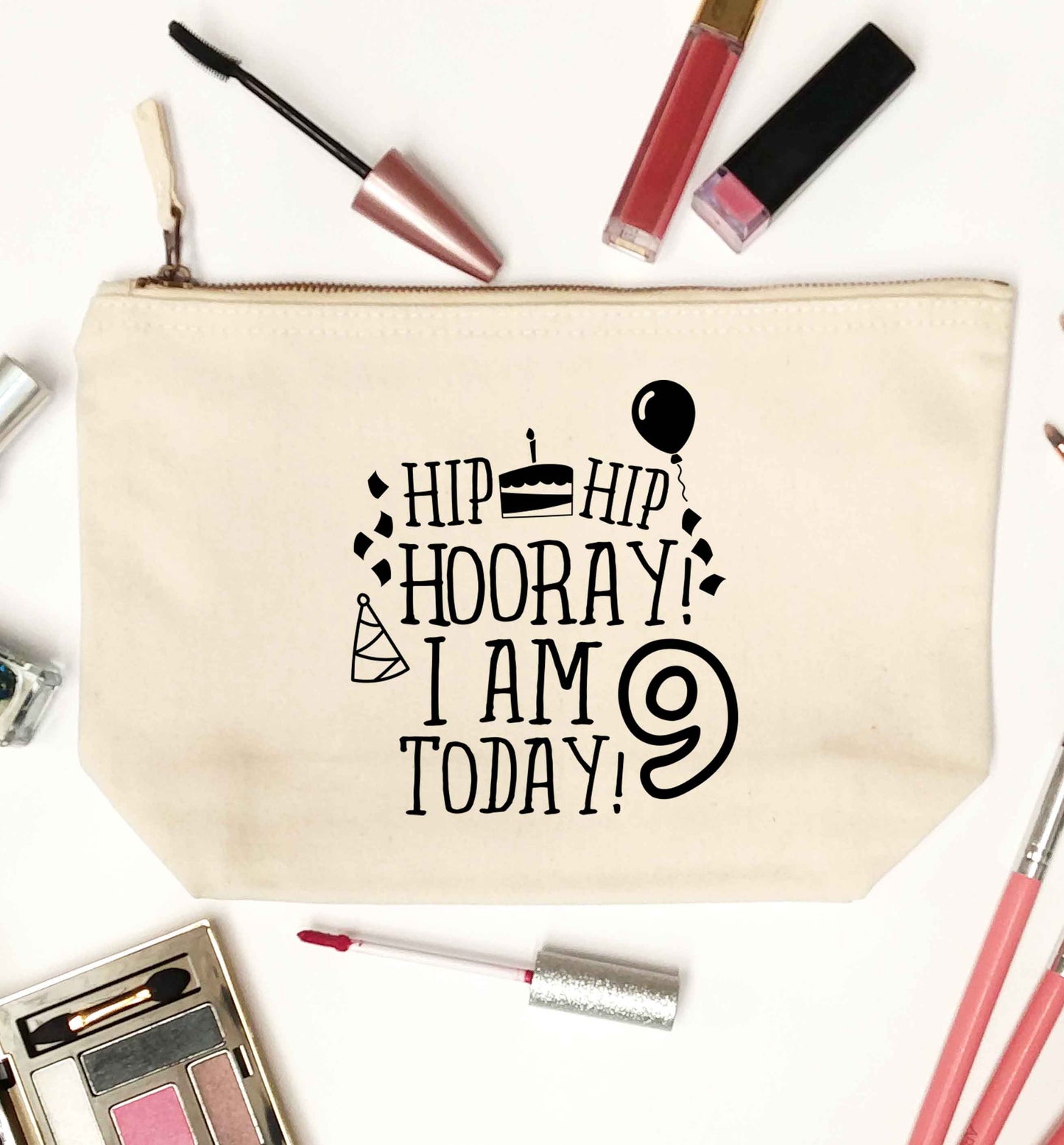Hip hip hooray I am 9 today! natural makeup bag