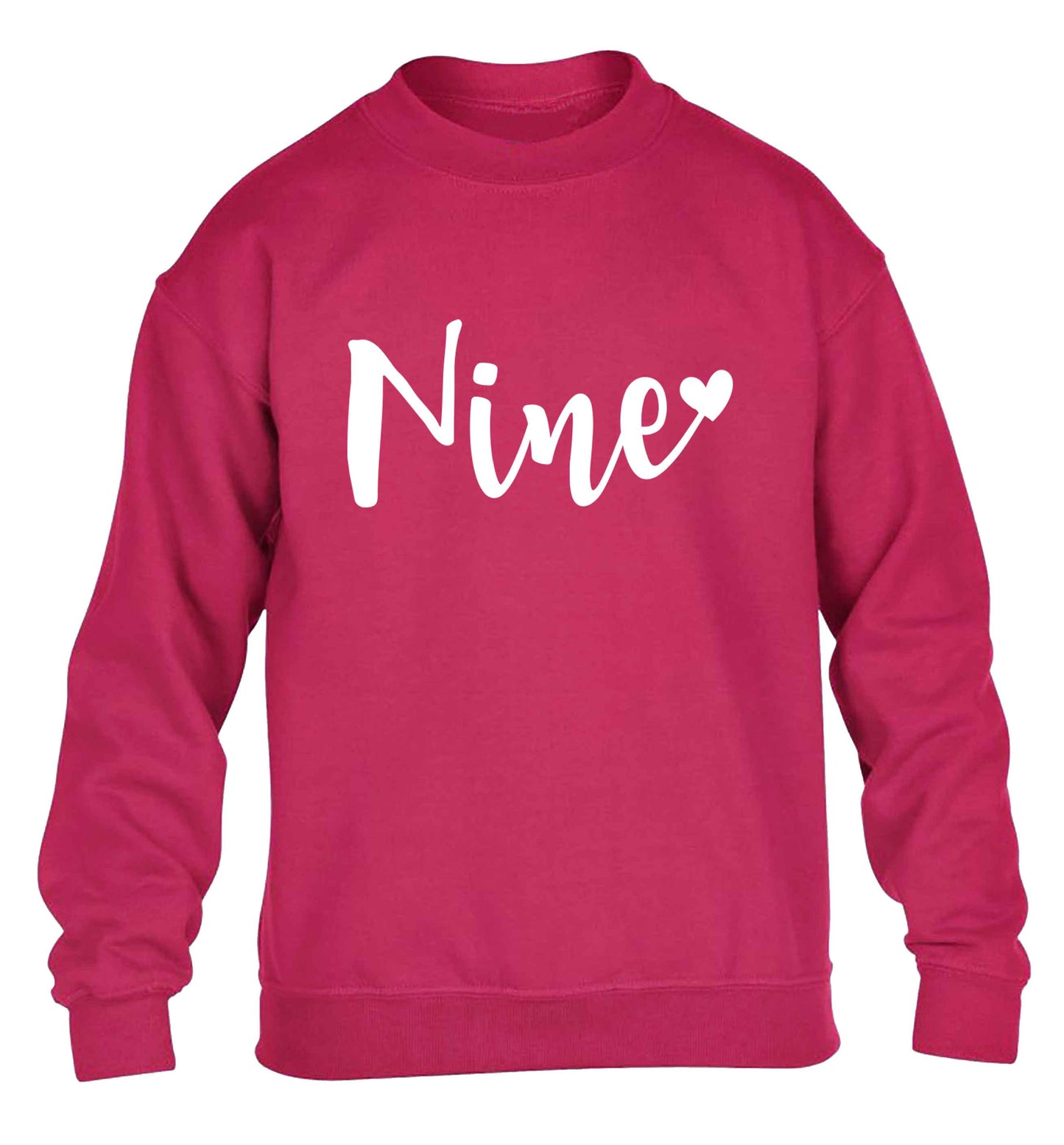 Nine and heart children's pink sweater 12-13 Years