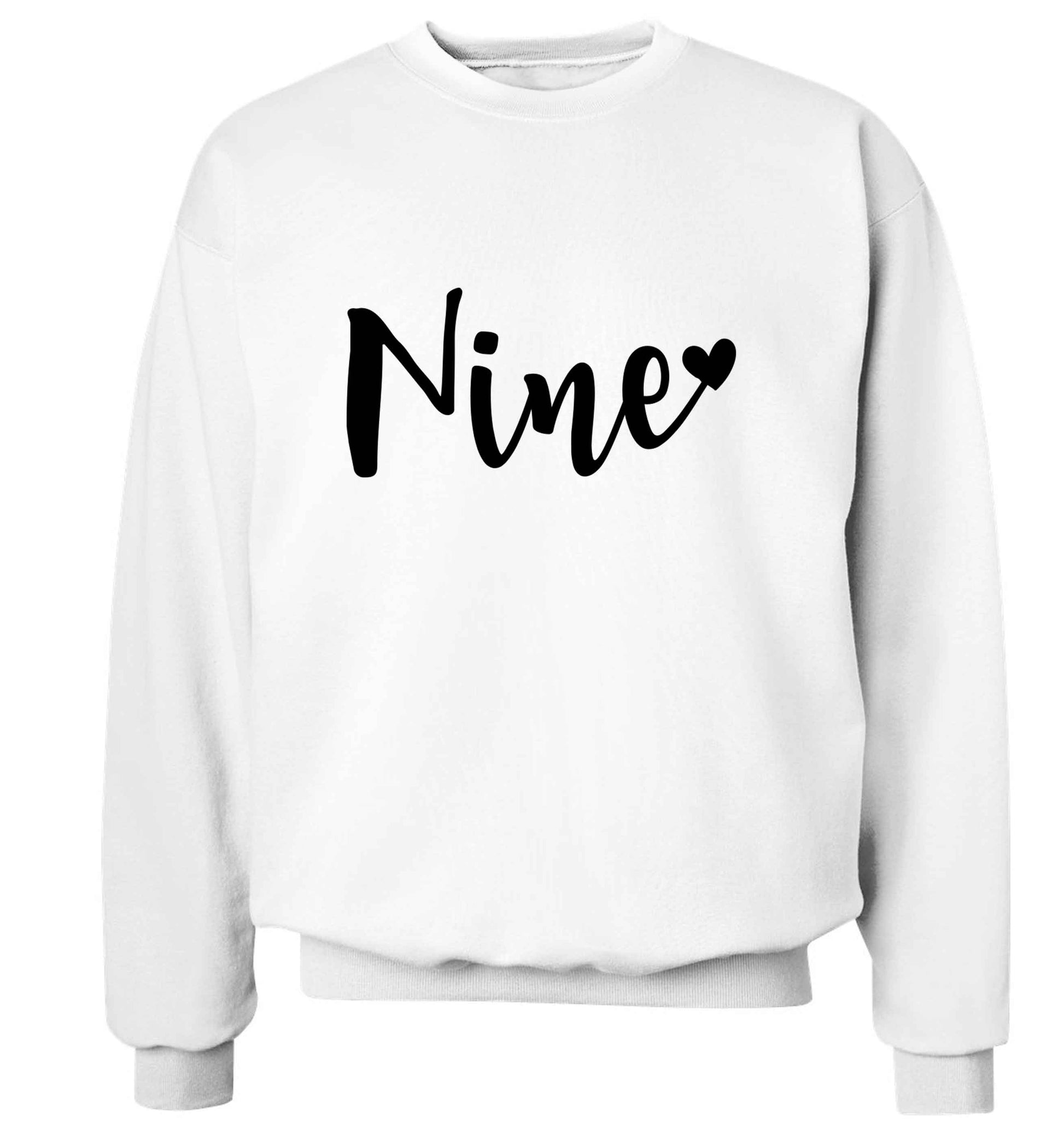 Nine and heart adult's unisex white sweater 2XL
