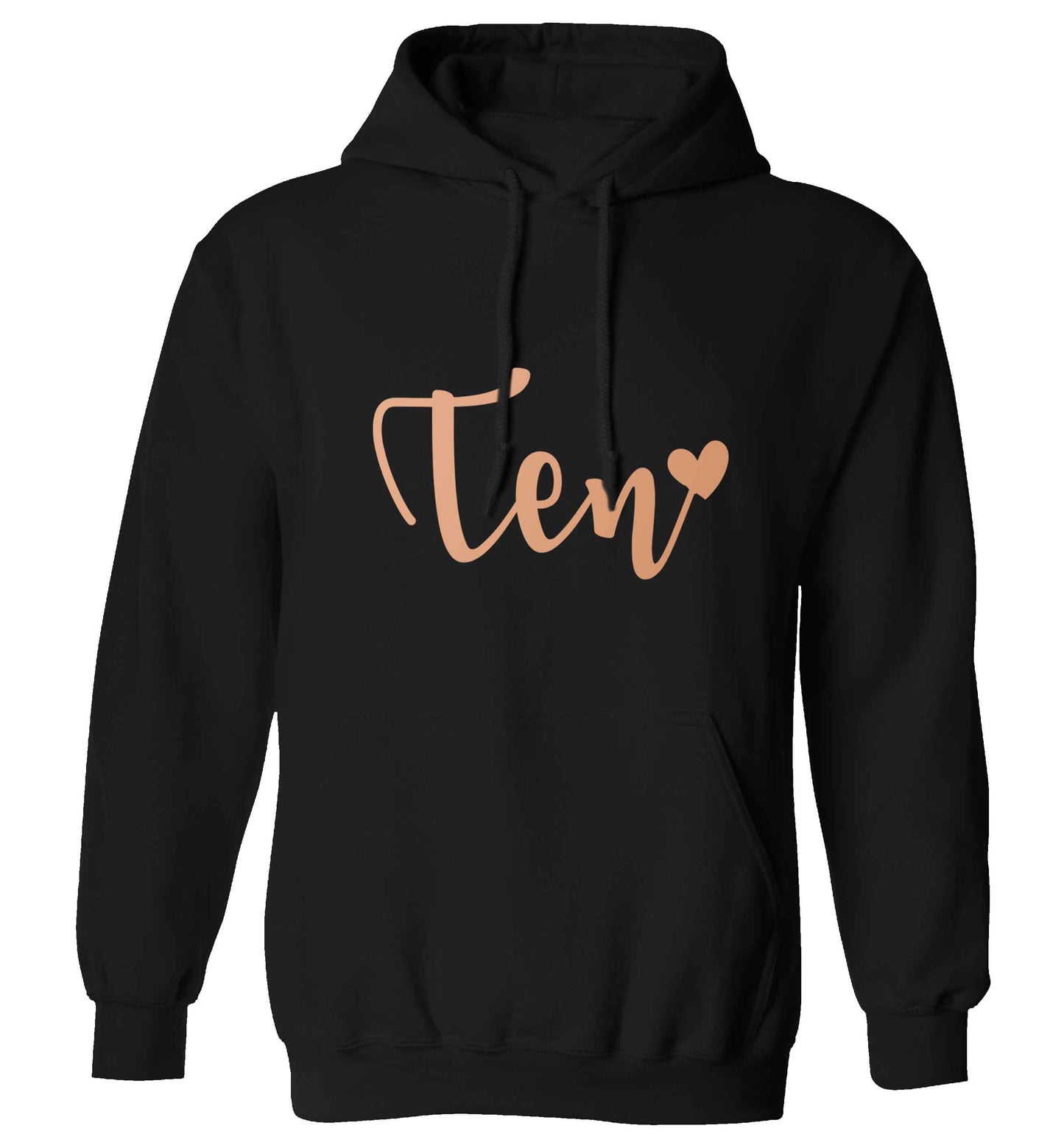 Rose gold eleven adults unisex black hoodie 2XL