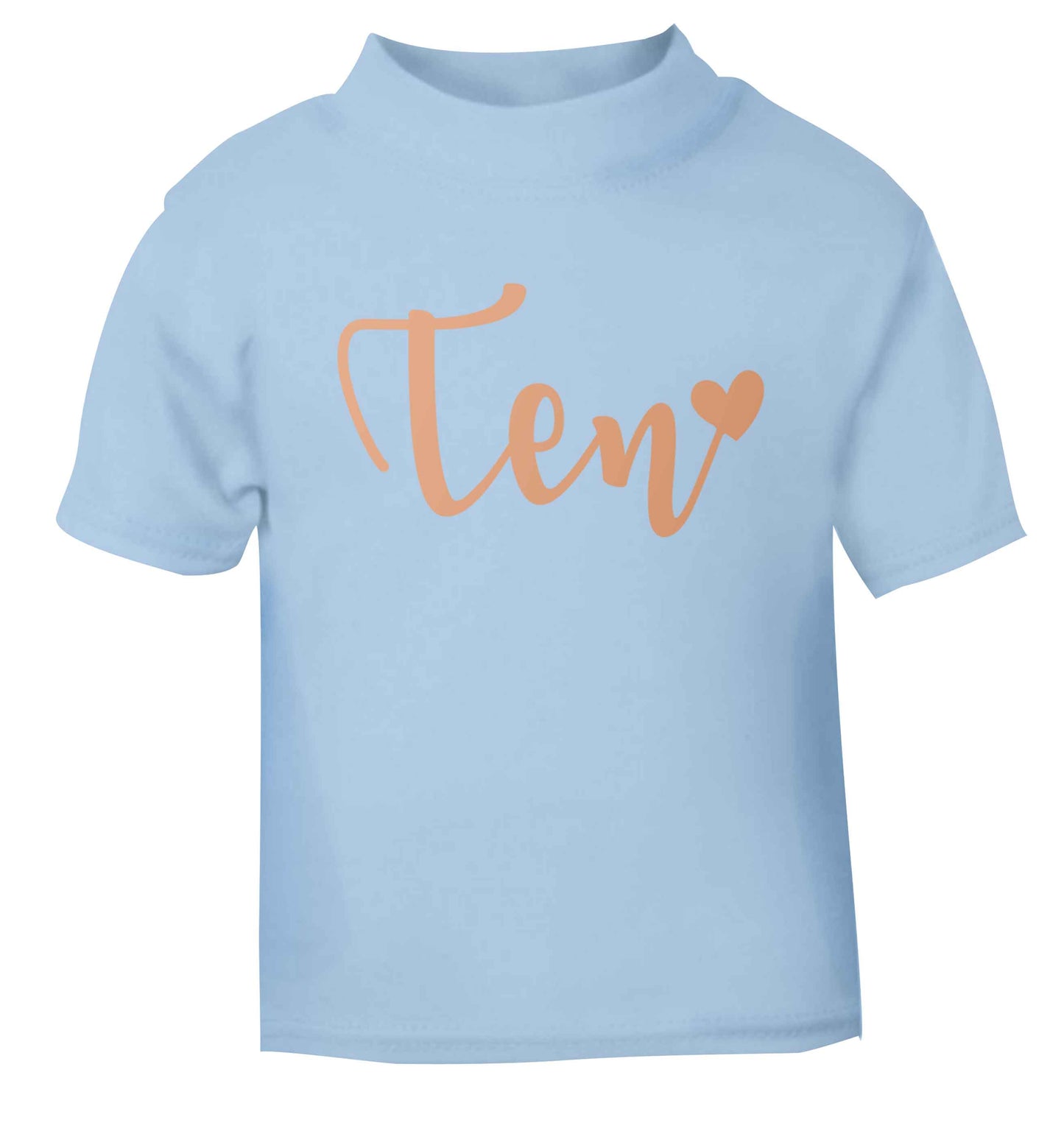 Rose gold eleven light blue baby toddler Tshirt 2 Years
