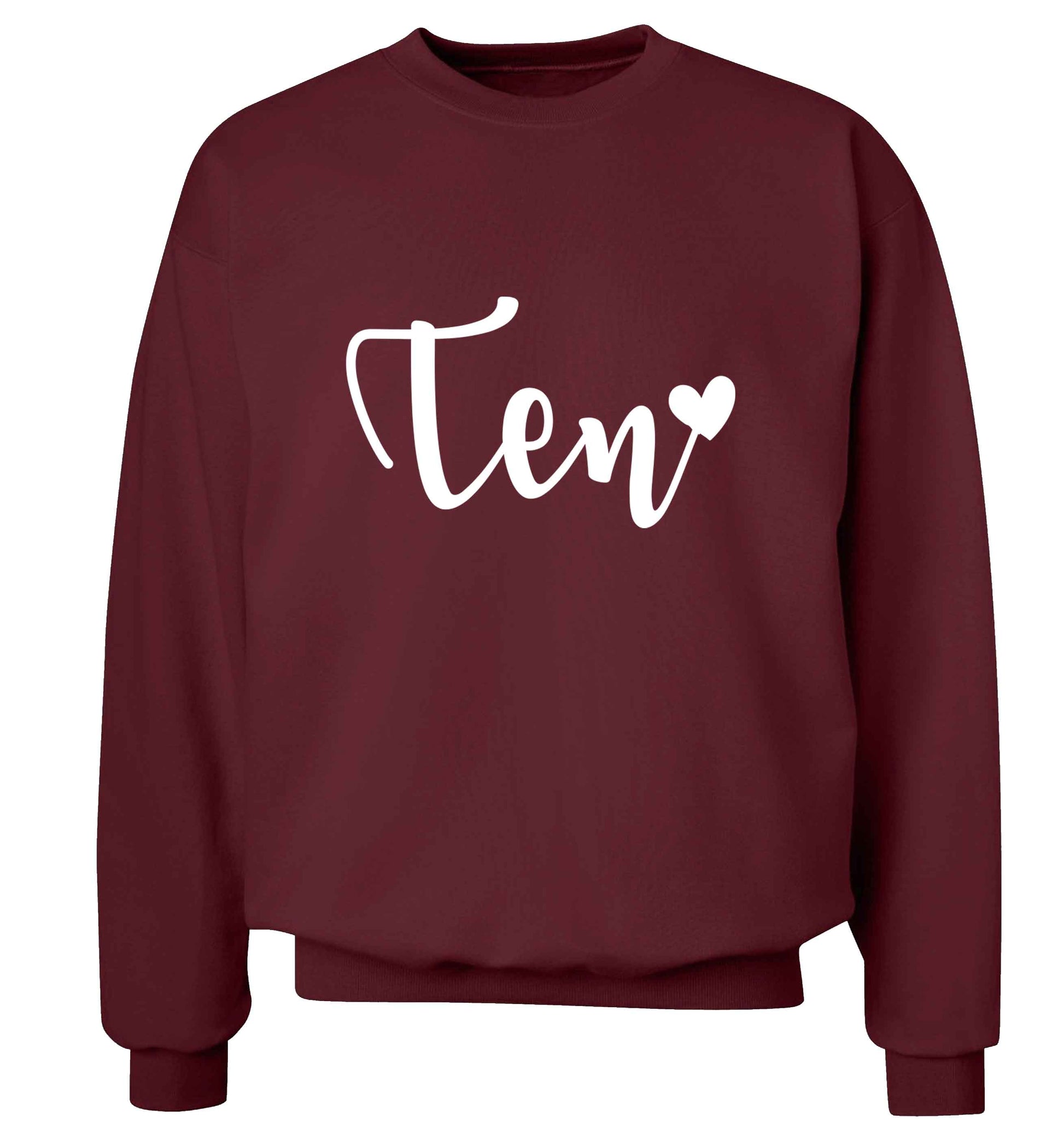 Rose gold eleven adult's unisex maroon sweater 2XL