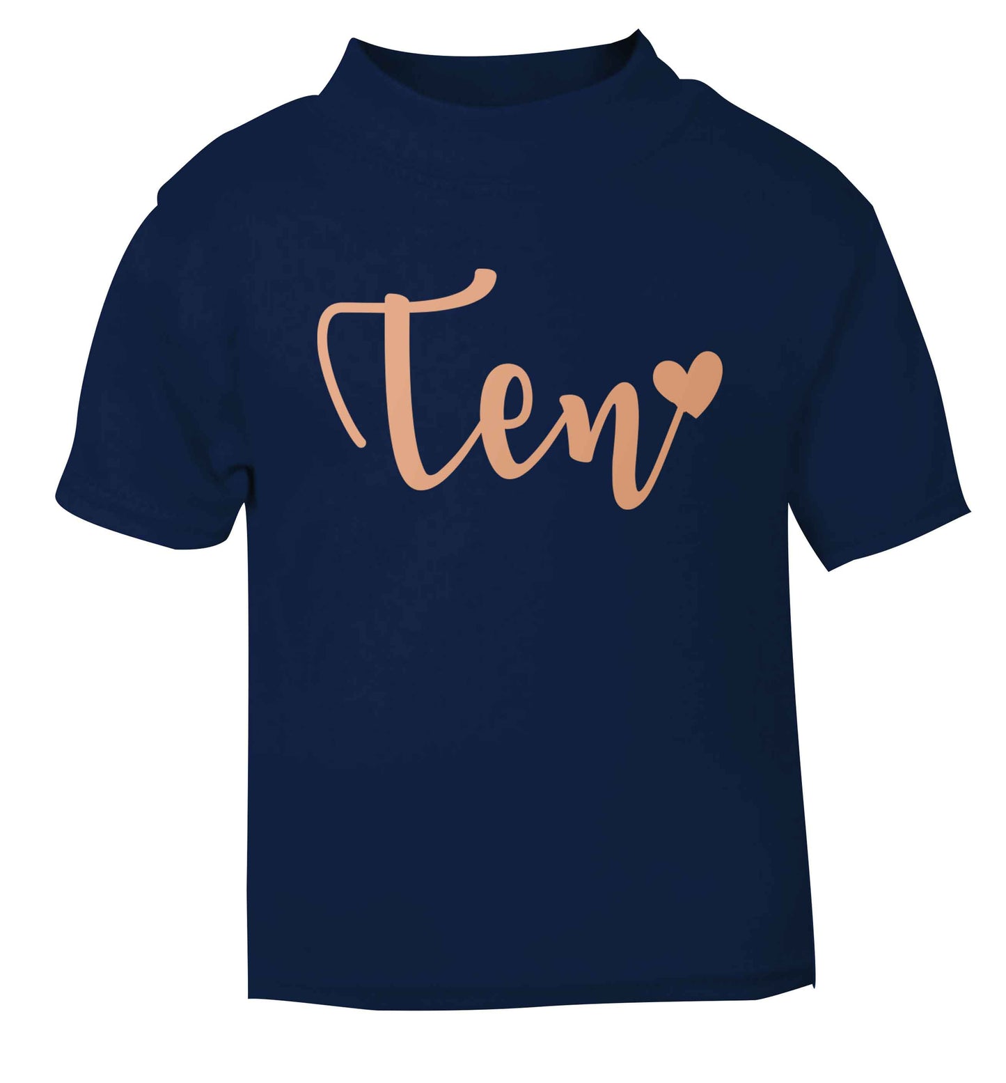 Rose gold eleven navy baby toddler Tshirt 2 Years
