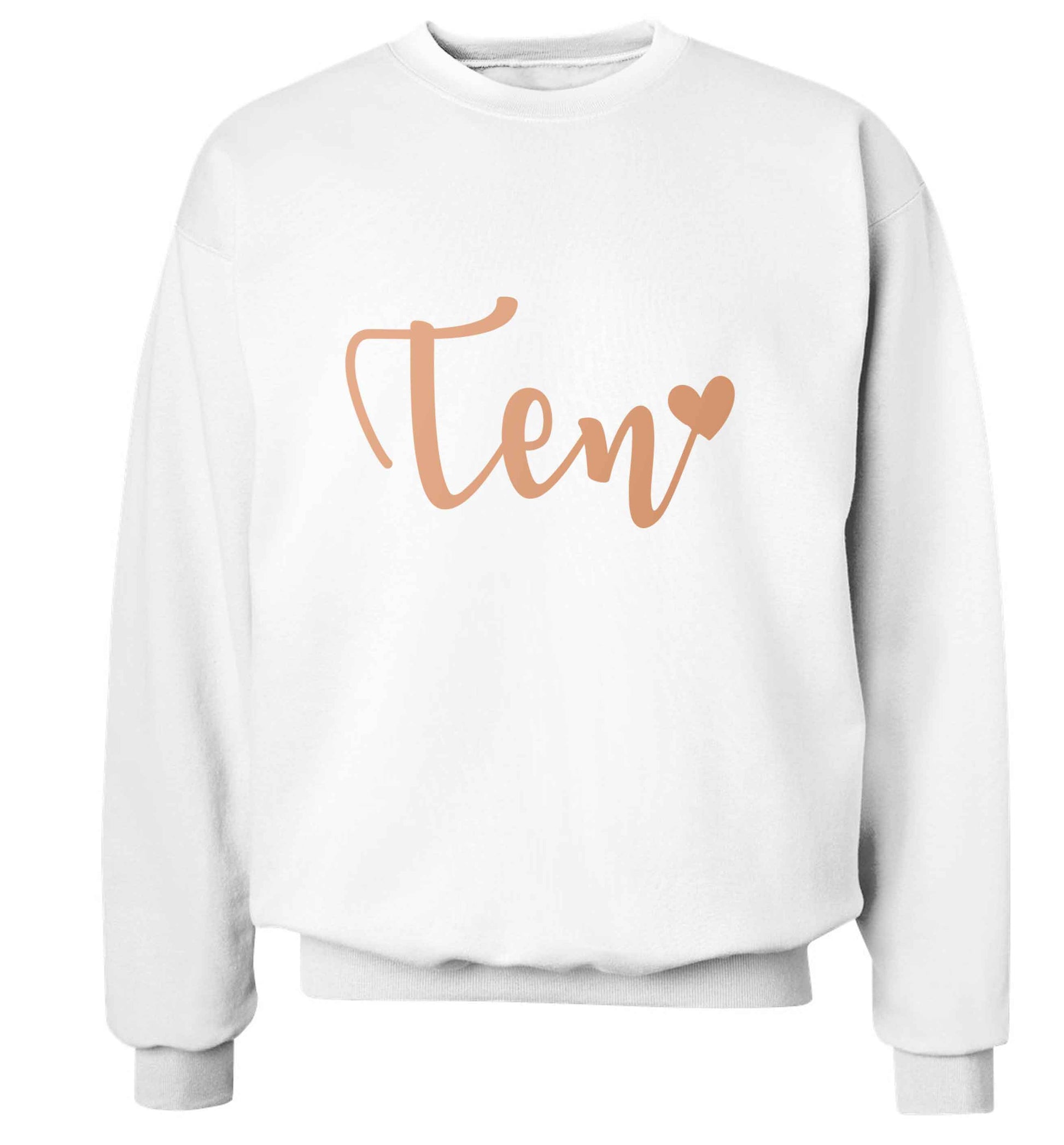 Rose gold eleven adult's unisex white sweater 2XL