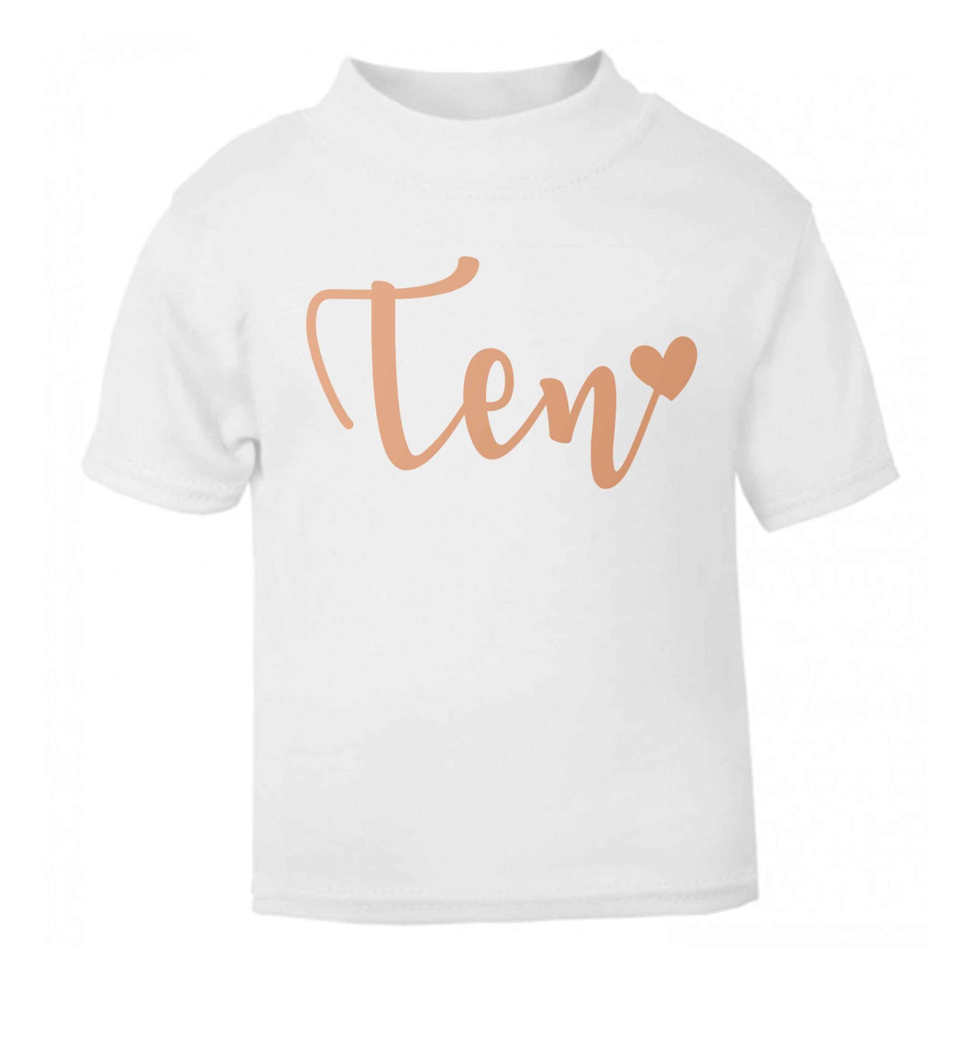 Rose gold eleven white baby toddler Tshirt 2 Years