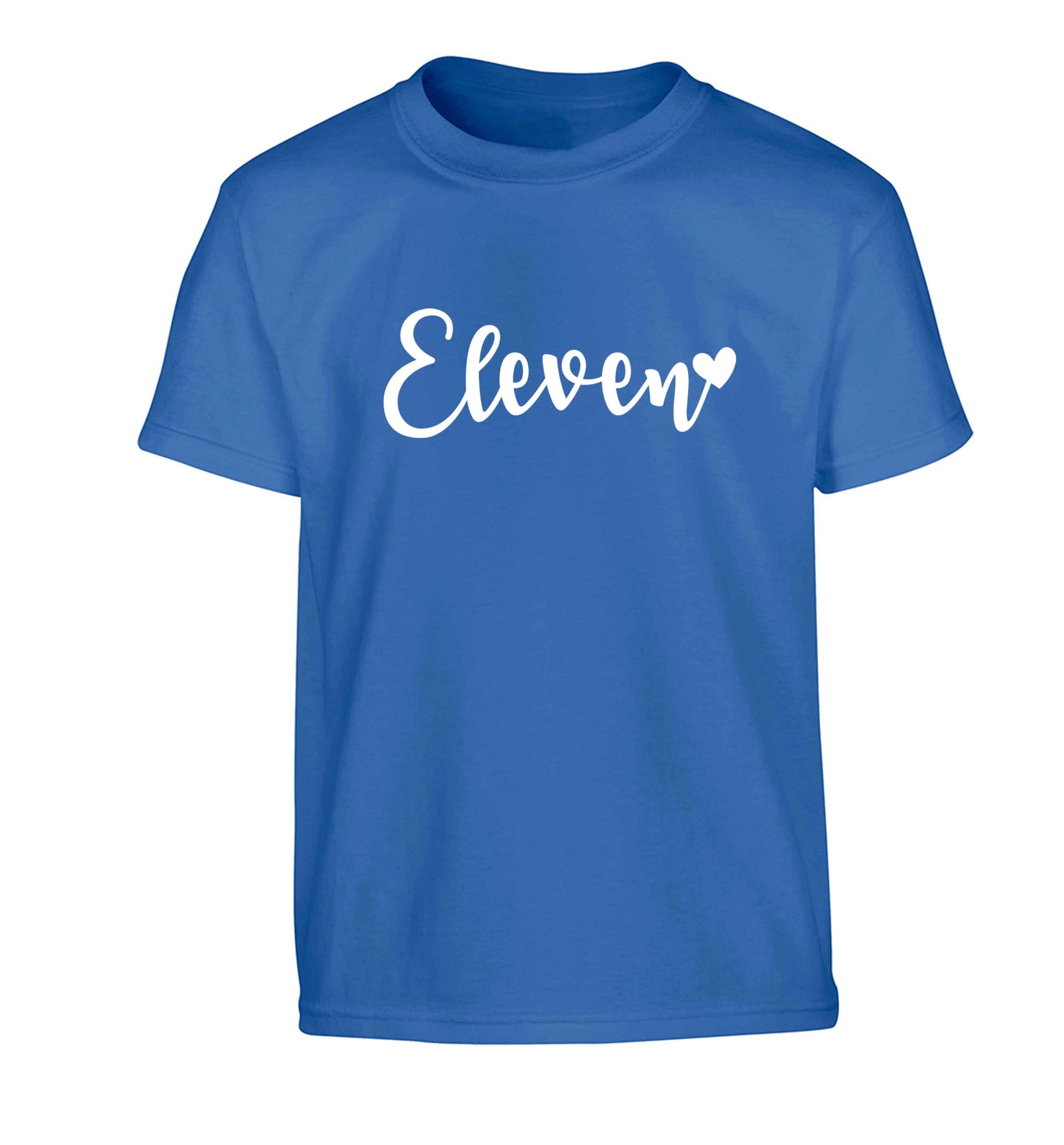 Eleven and heart! Children's blue Tshirt 12-13 Years