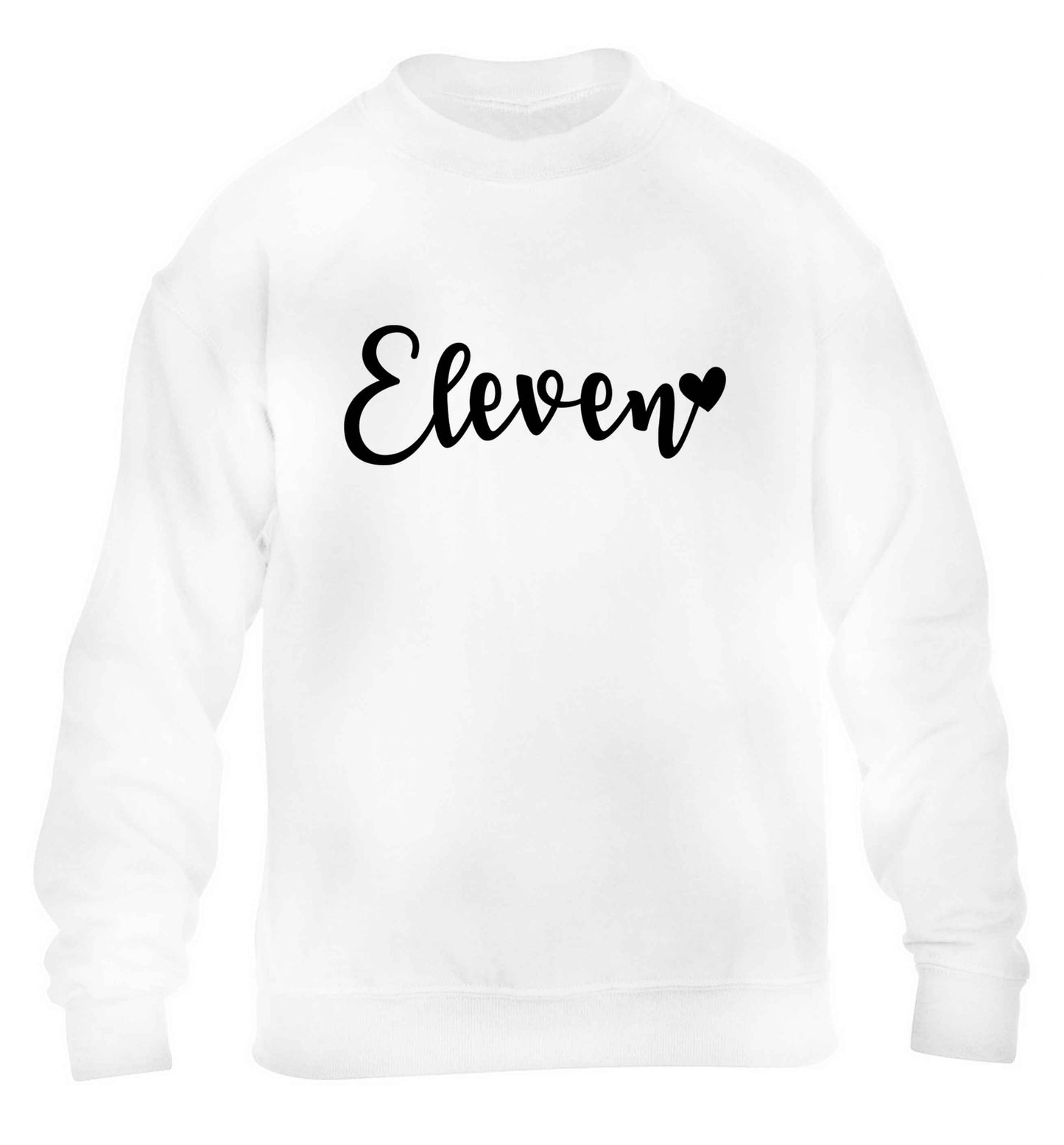 Eleven and heart! children's white sweater 12-13 Years