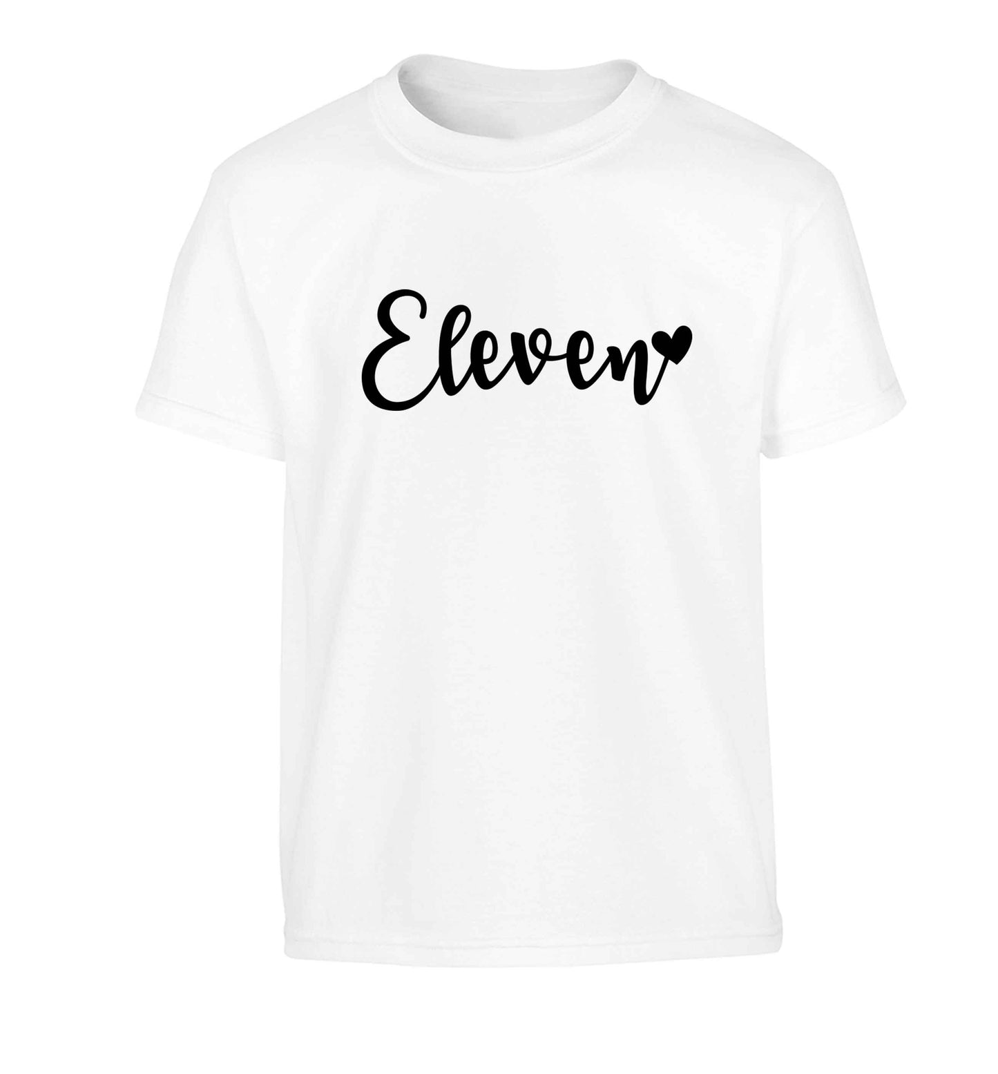 Eleven and heart! Children's white Tshirt 12-13 Years