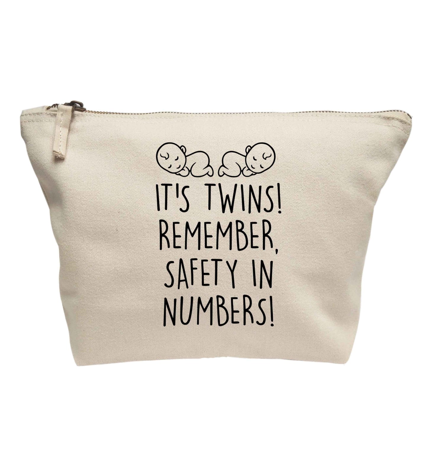 It's twins! Remember safety in numbers! | Makeup / wash bag