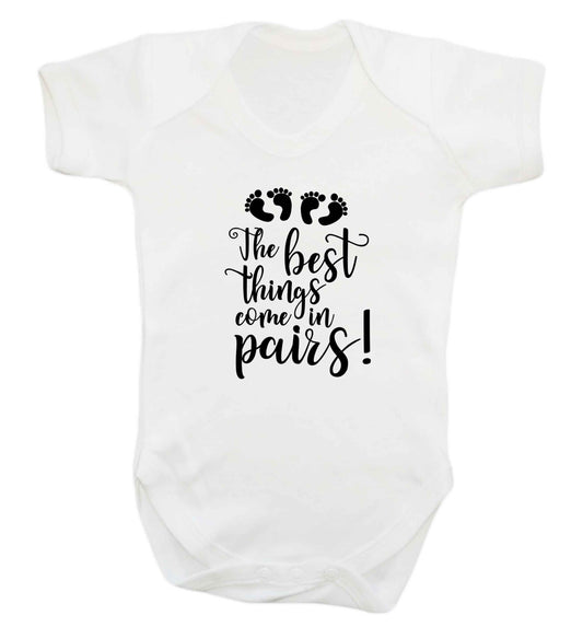 The best things come in pairs! baby vest white 18-24 months