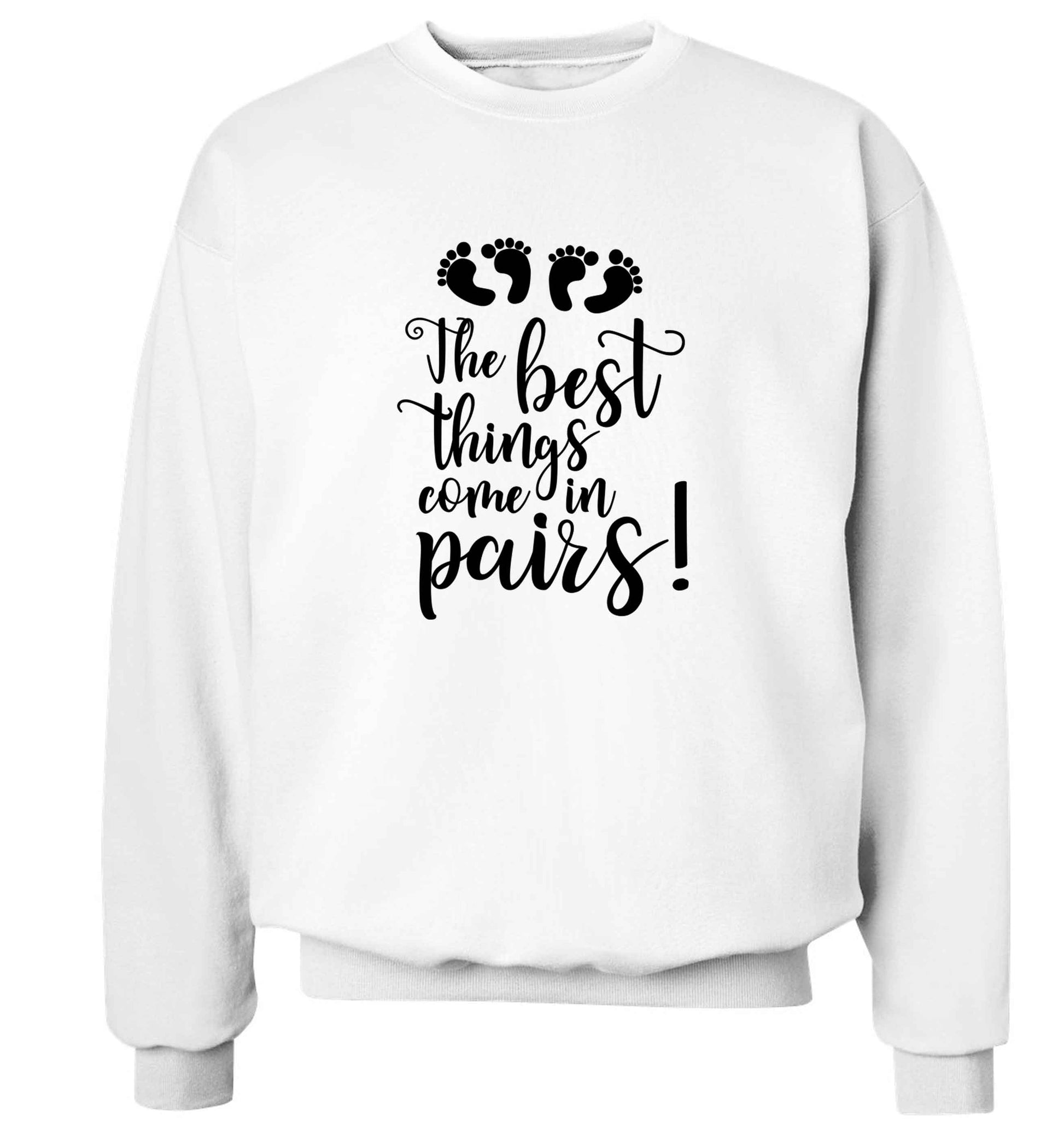 The best things come in pairs! adult's unisex white sweater 2XL