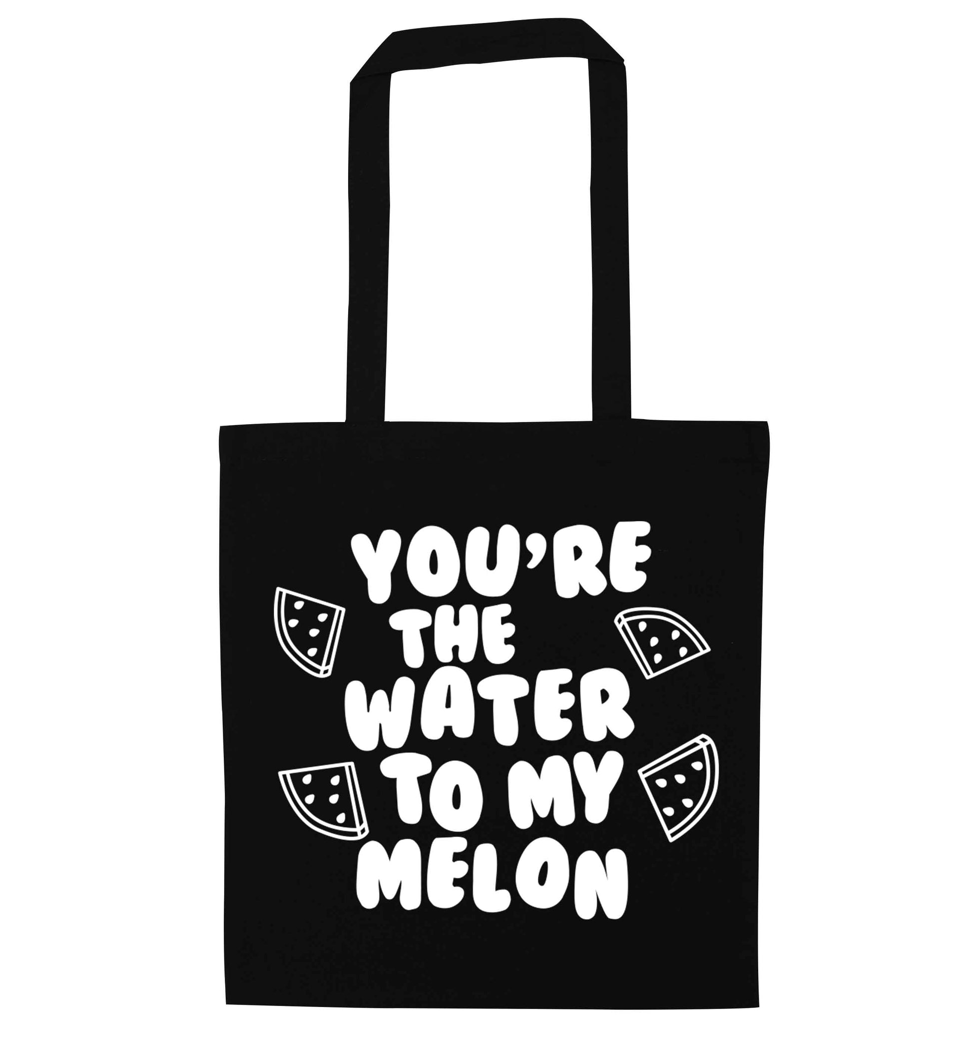 You're the water to my melon black tote bag