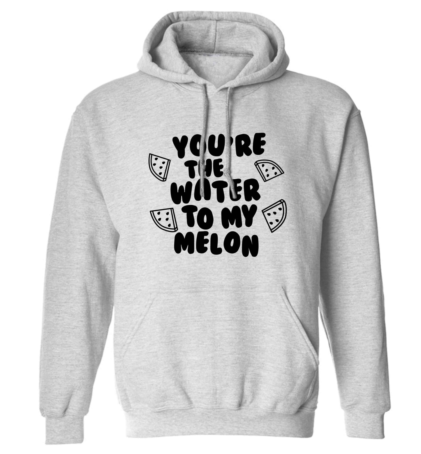 You're the water to my melon adults unisex grey hoodie 2XL