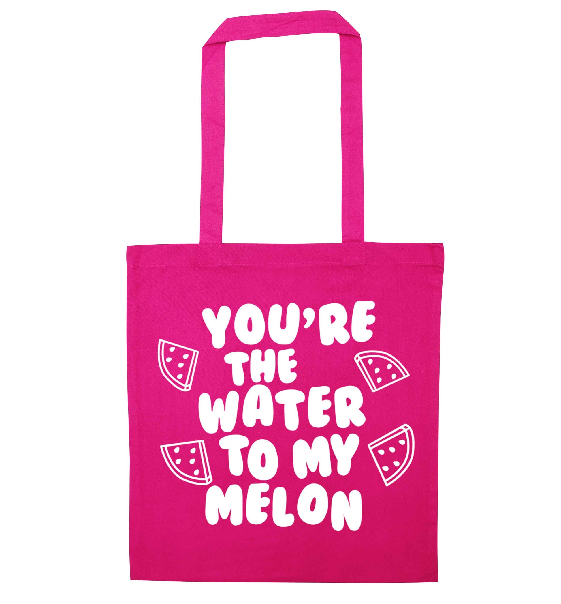 You're the water to my melon pink tote bag