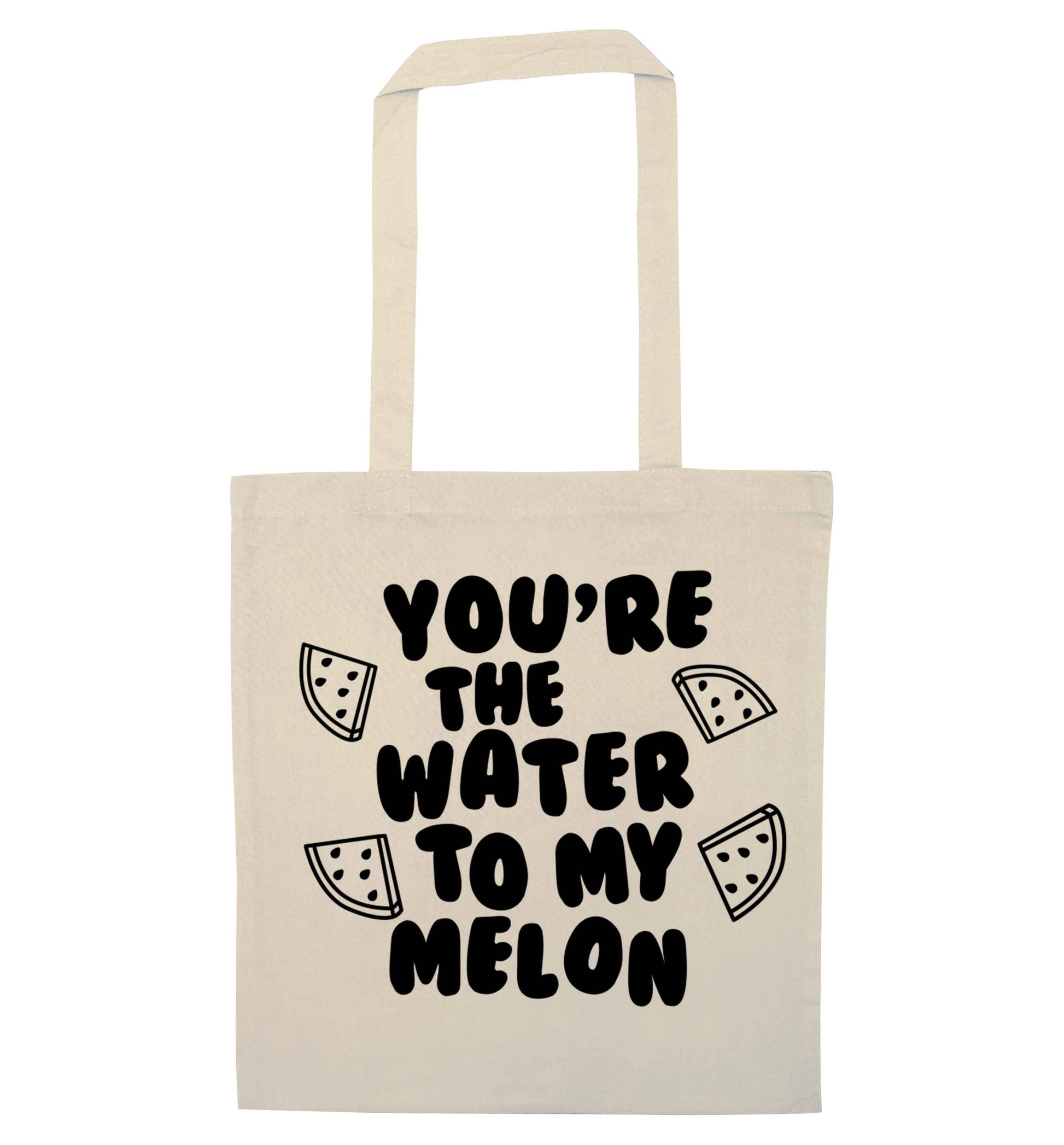 You're the water to my melon natural tote bag