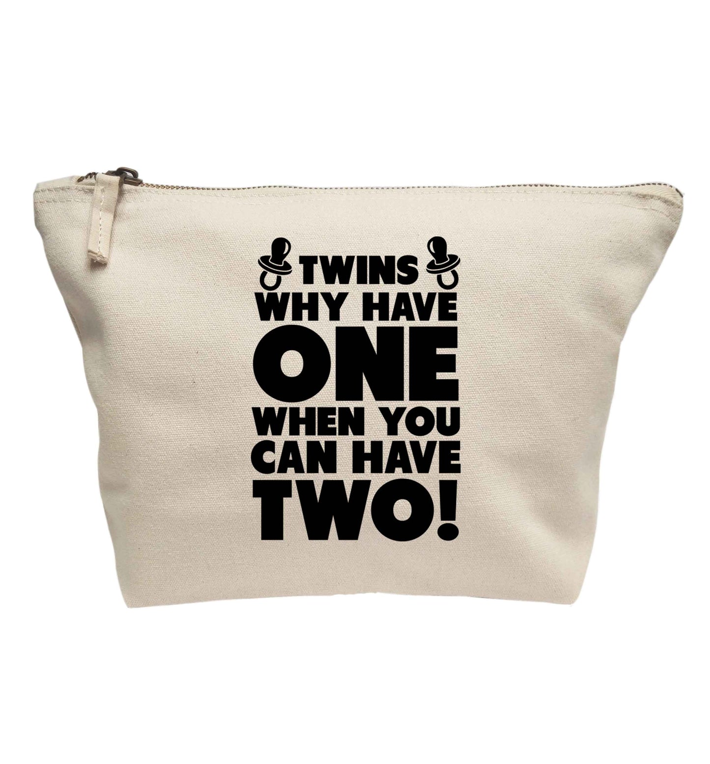 Twins why have one when you can have two | Makeup / wash bag