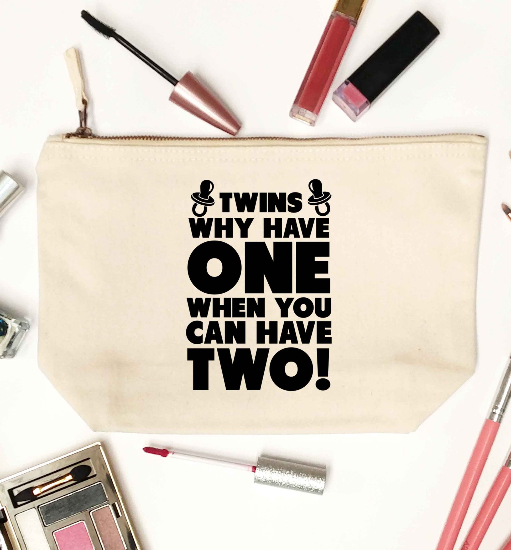Twins why have one when you can have two natural makeup bag
