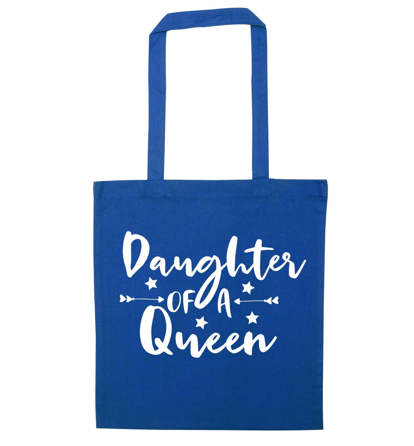 Daughter of a Queen blue tote bag