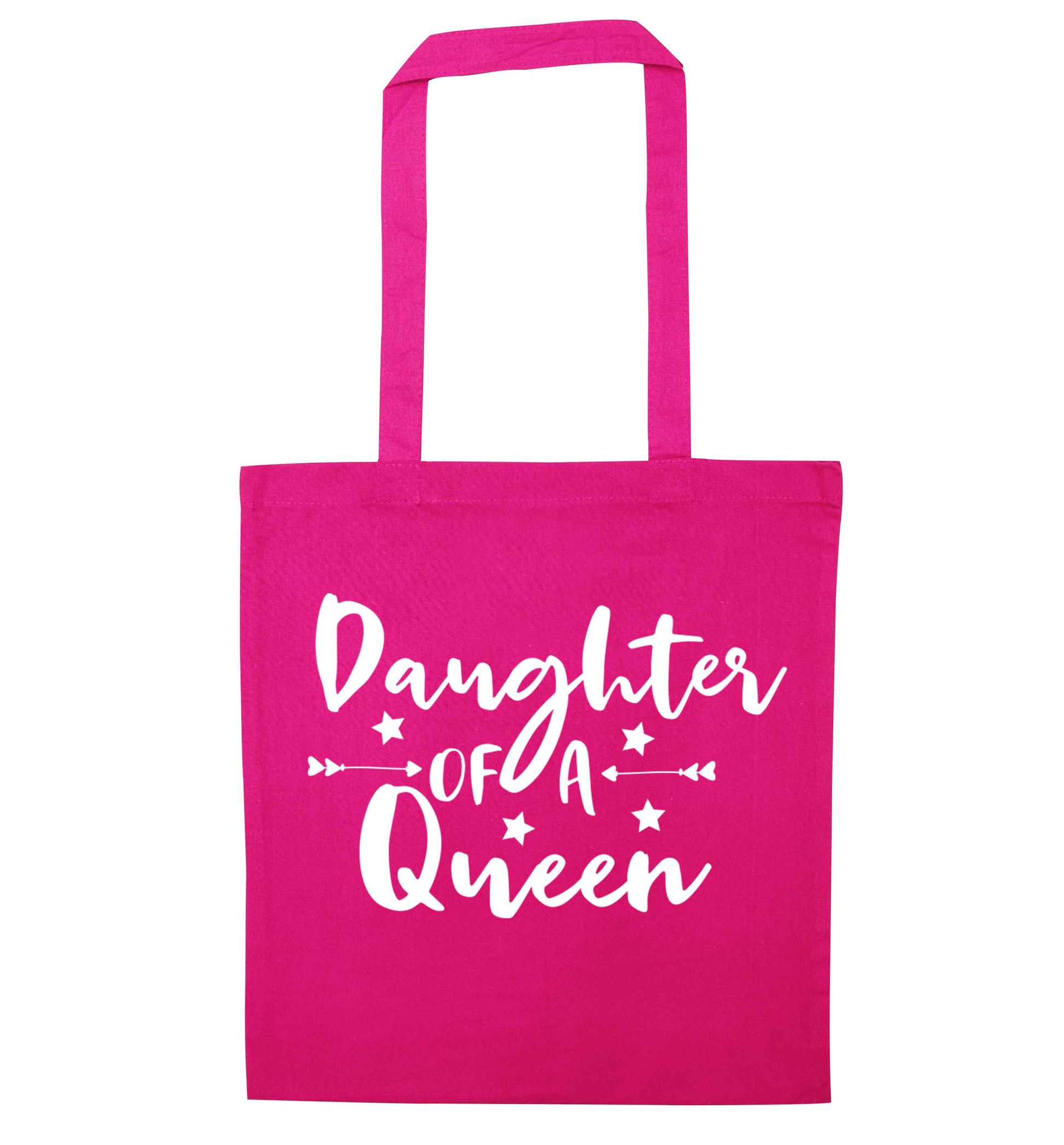 Daughter of a Queen pink tote bag