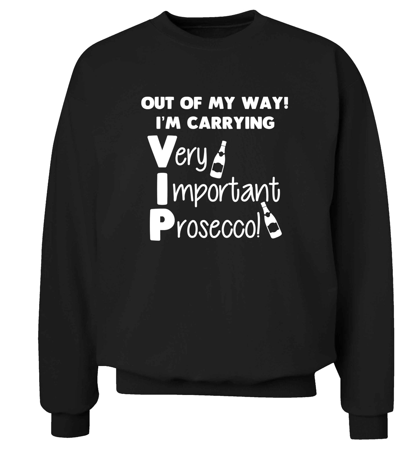 Out of my way I'm carrying very important prosecco! adult's unisex black sweater 2XL