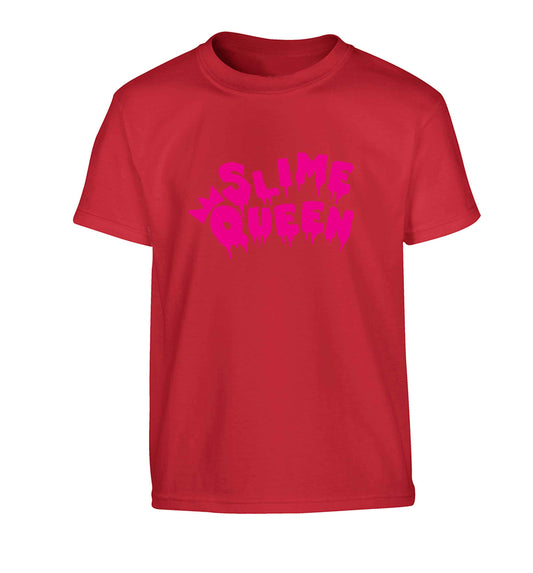 Neon pink slime queen Children's red Tshirt 12-13 Years