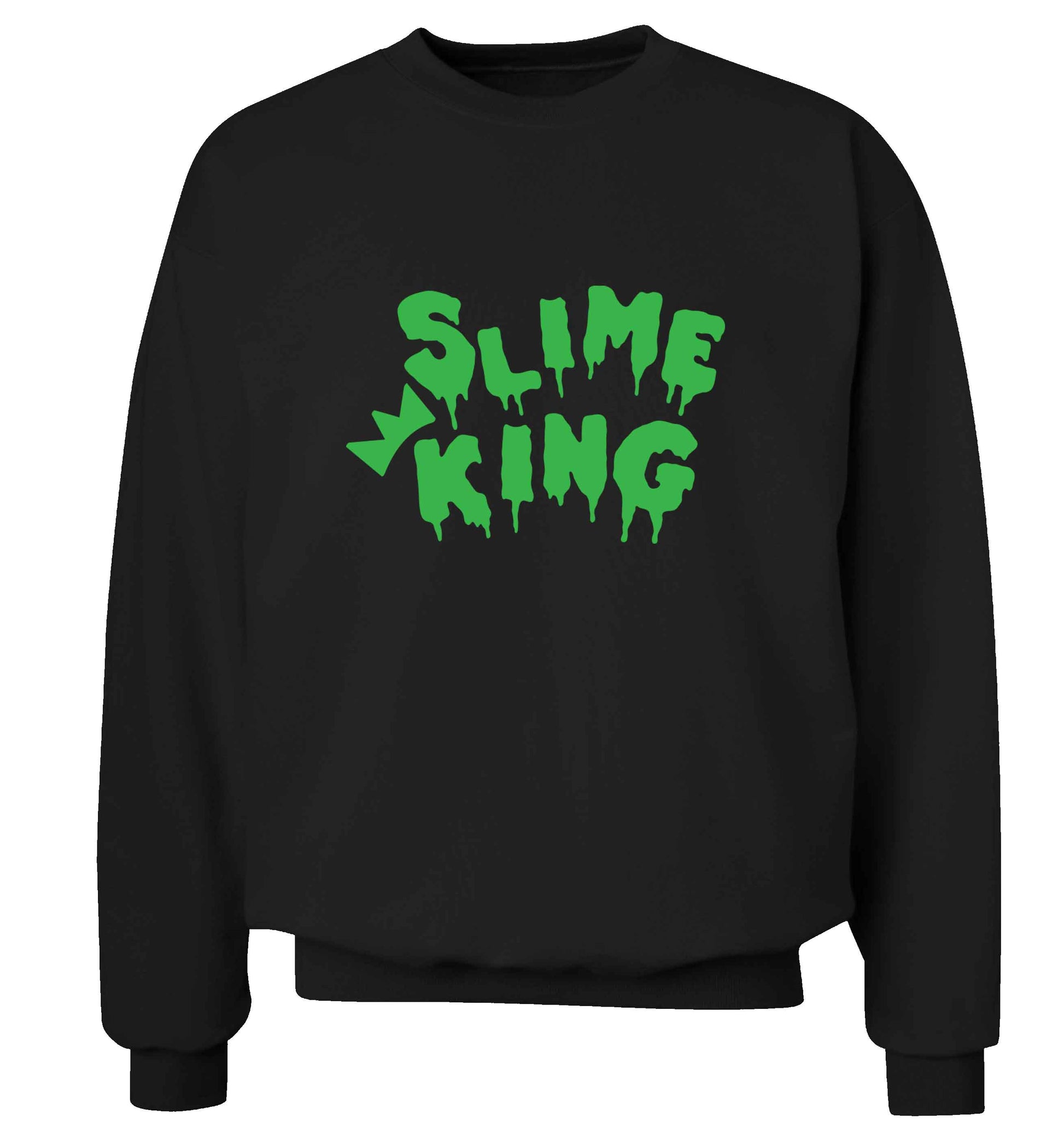 Neon green slime king adult's unisex black sweater 2XL